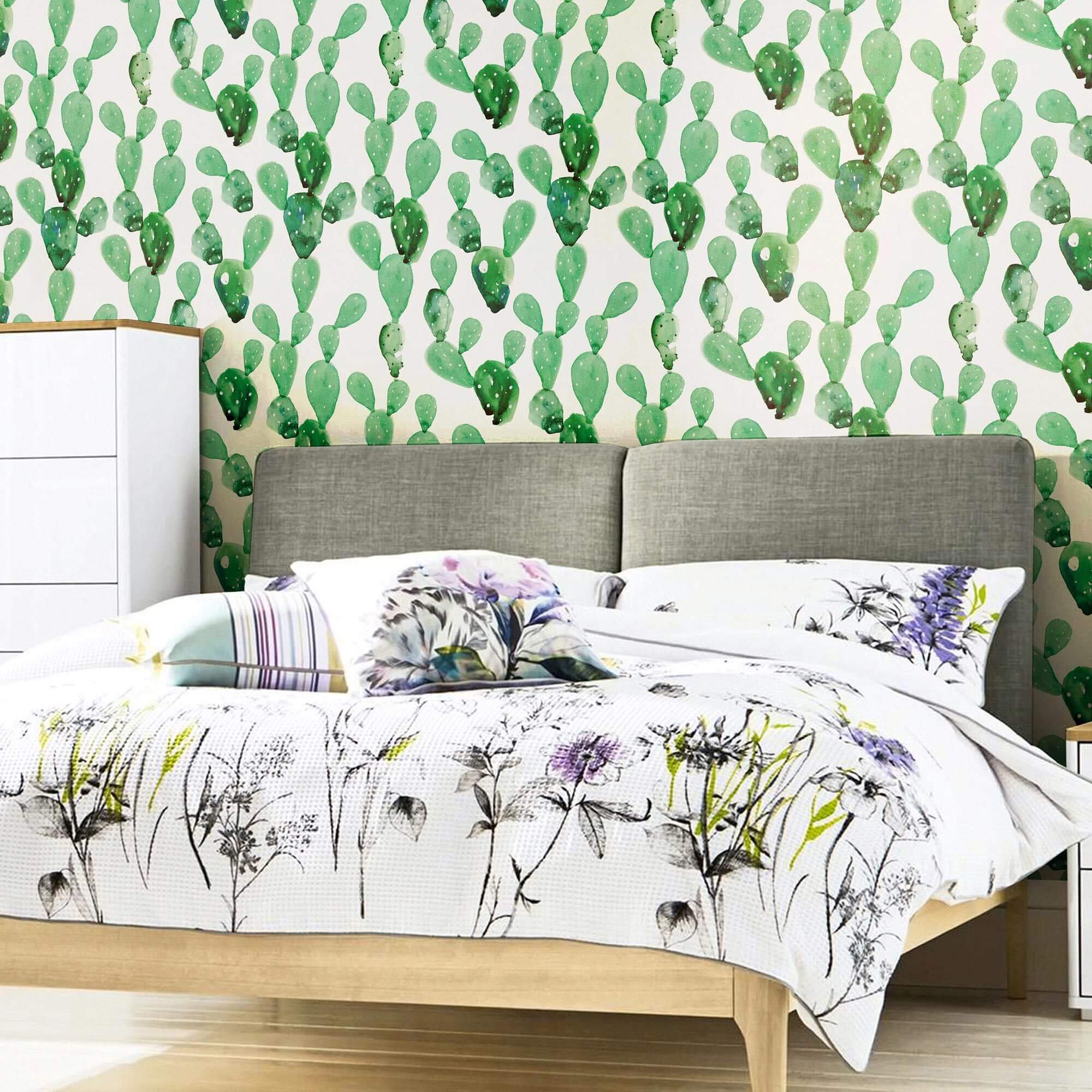 Green and Beige Textured Floral Peel and Stick Removable Wallpaper - Self-Adhesive Decor for Bedroom, Living Room, Nursery & Office