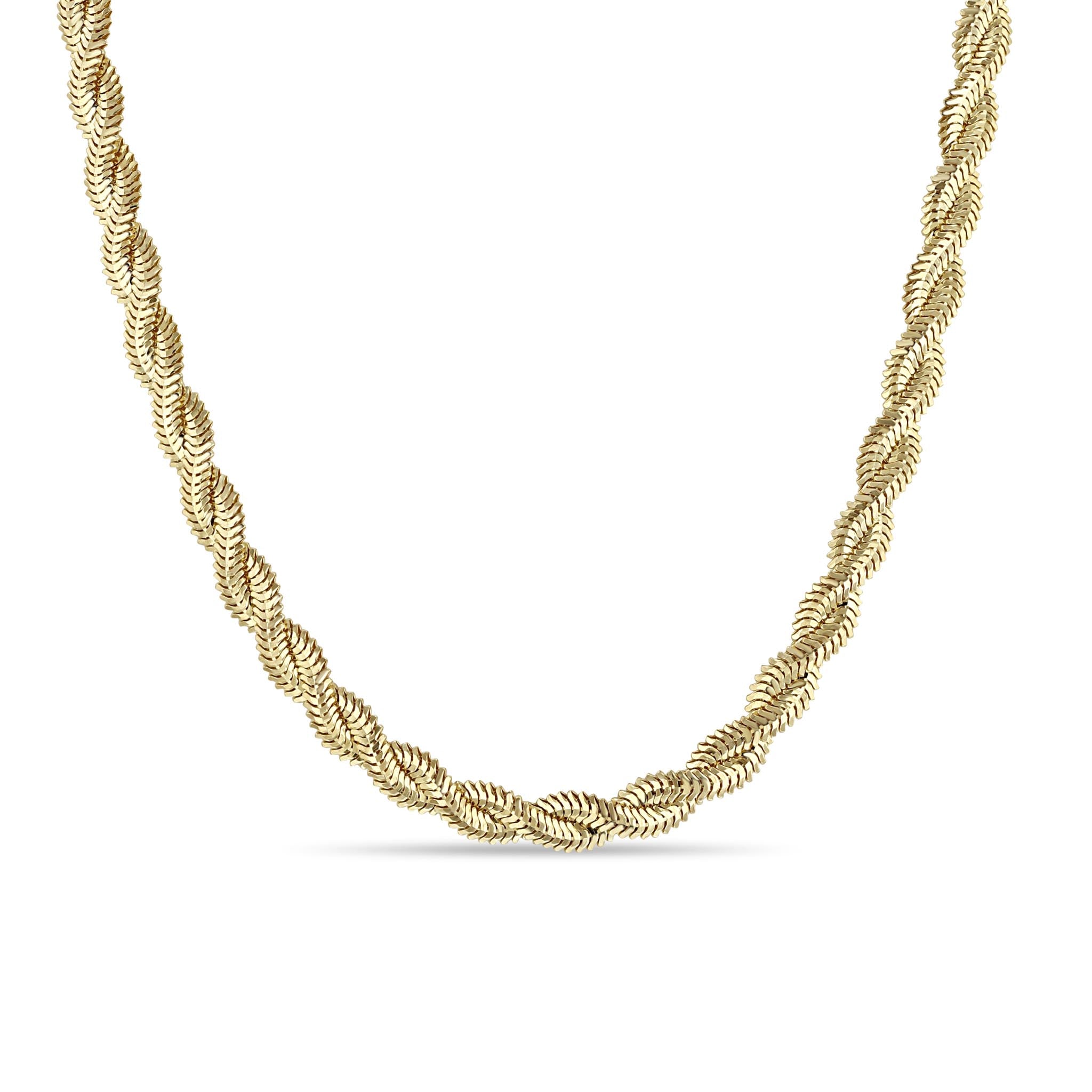 14K Gold Twisted Snake Chain Necklace for Women - Dainty Layering Jewelry, Gift for Her - Perfect for Everyday Wear, Date Nights & Special Occasions