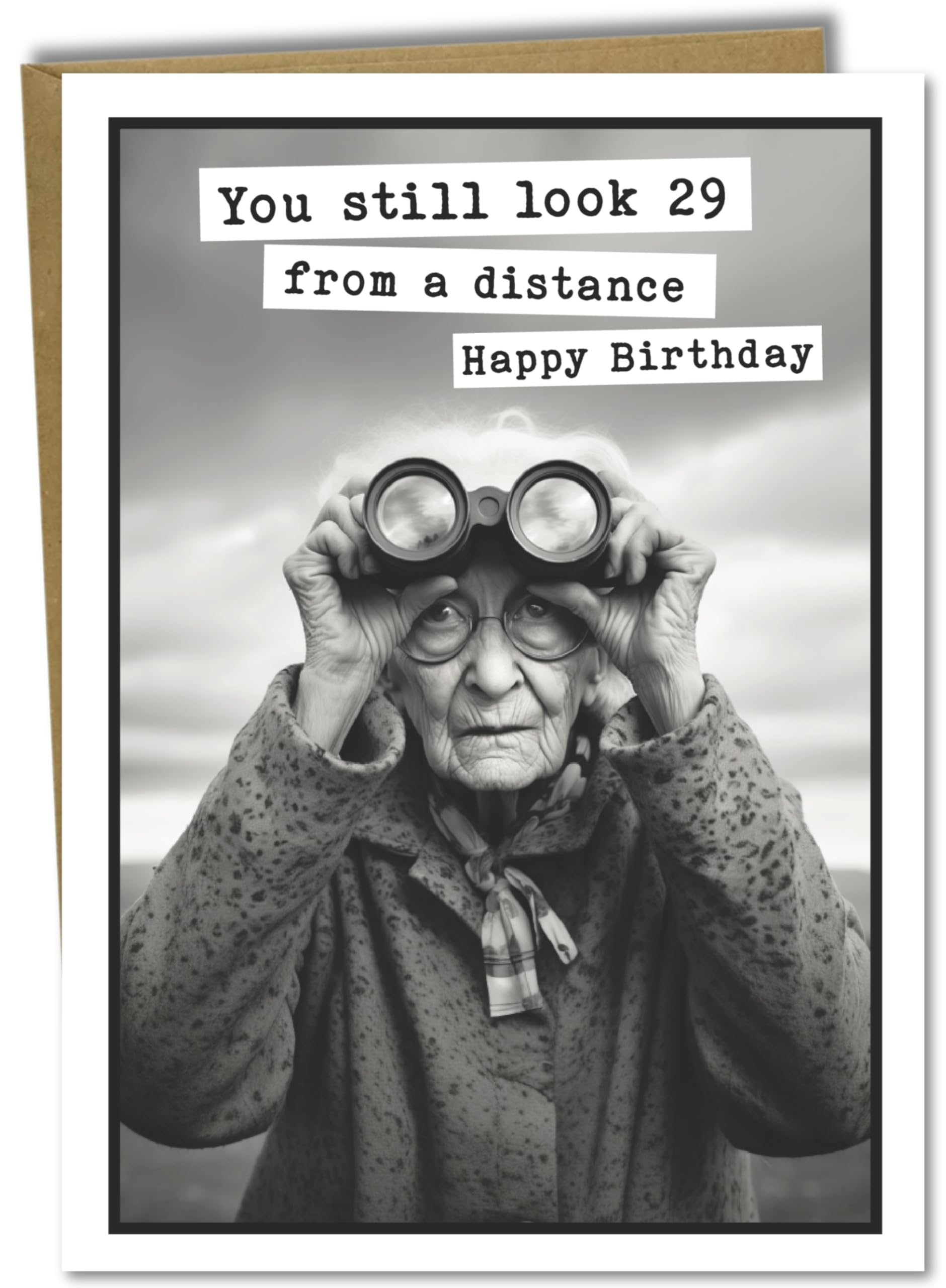 Vintage Handmade Birthday Cards for Men & Women - 30th 40th 50th 60th Birthday Gifts - Perfect for Mom, Dad & Husband