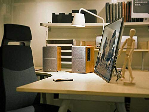 R1280T Active Powered Bookshelf Speakers - 42 Watts RMS, 2 x RCA Inputs - Perfect for Home Audio, Gaming & Music Studios