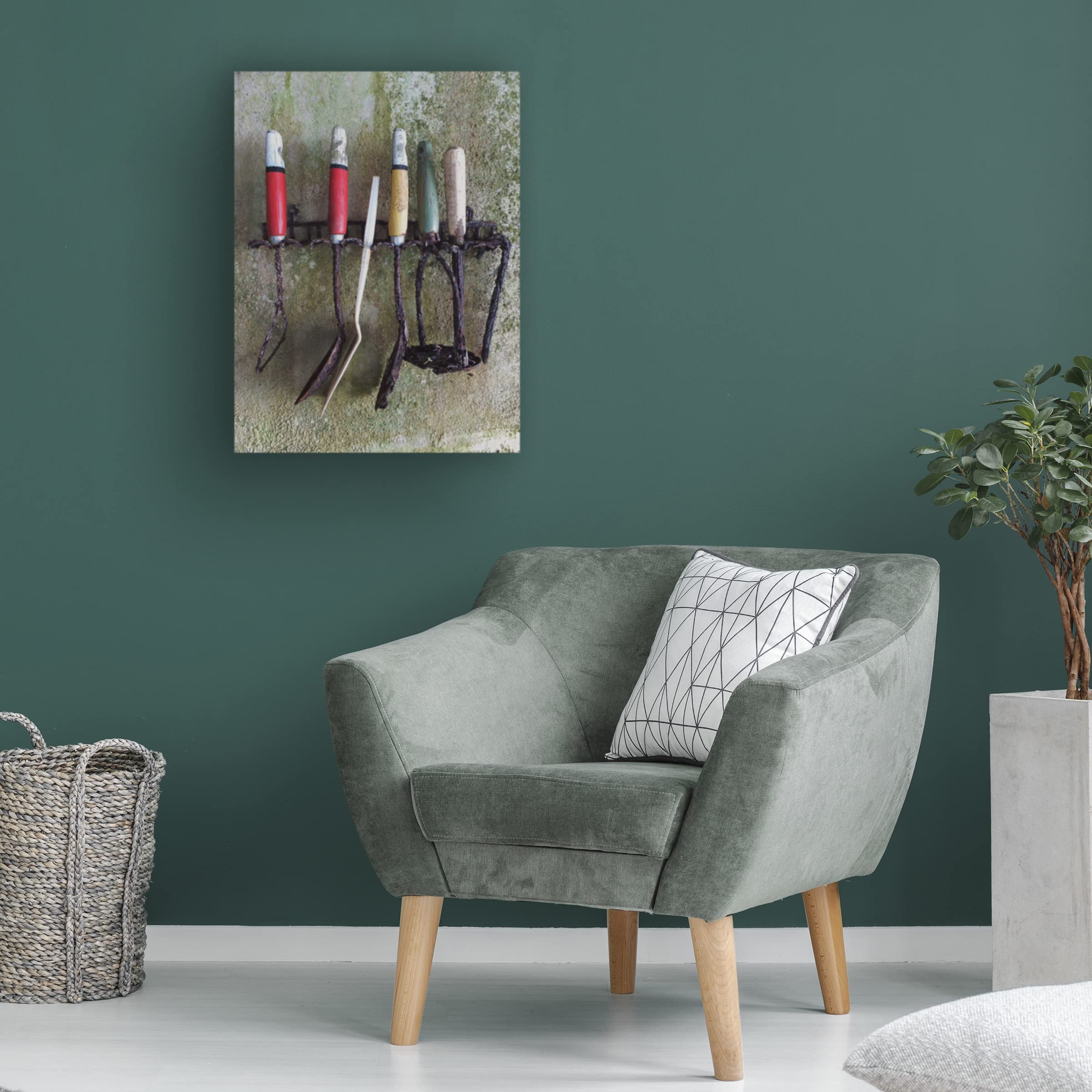 Heather Levingstone Kitchen Utensils Canvas Art Print - Modern Cooking Decor for Home Kitchen & Dining Room Wall