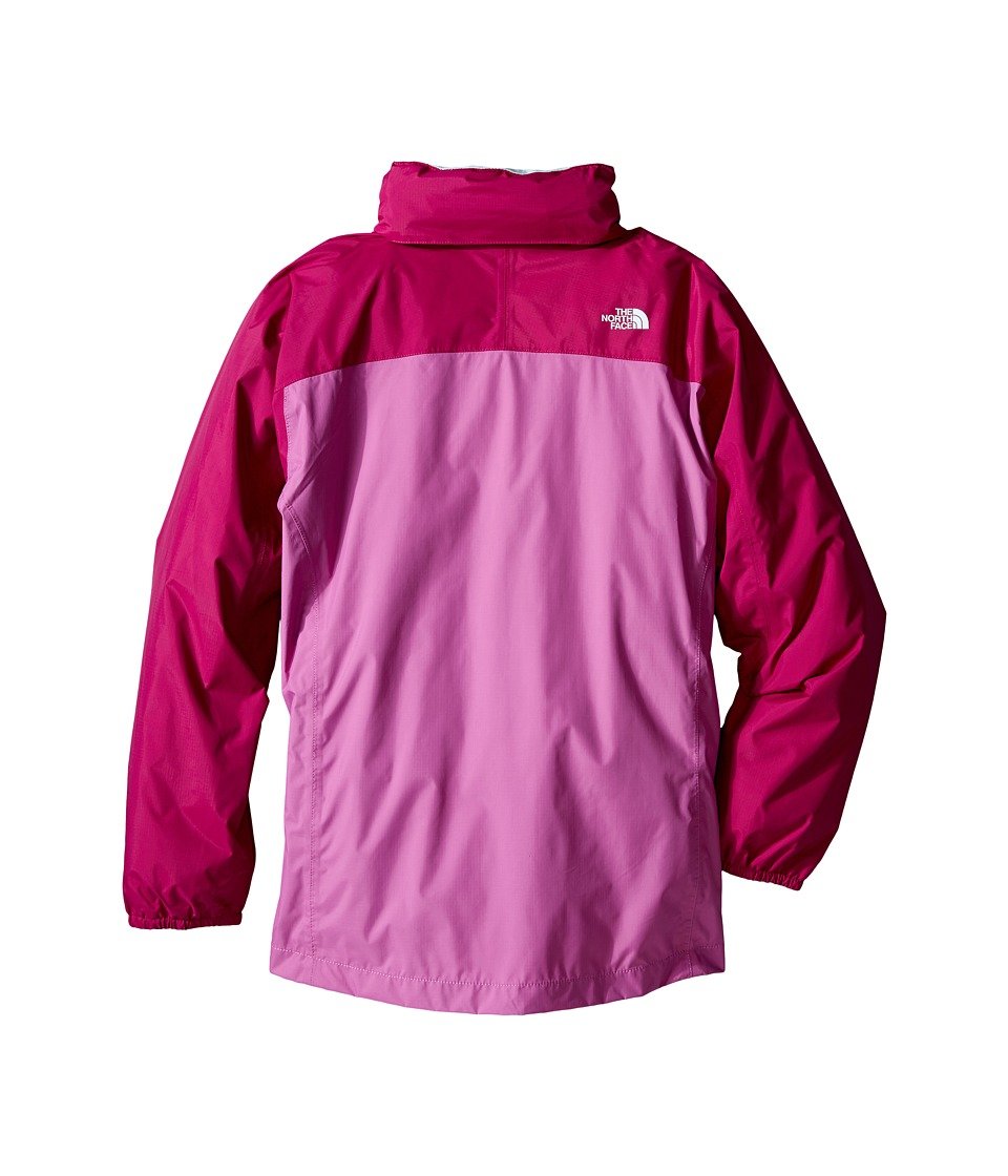 The North Face Kids' Resolve Reflective Waterproof Jacket for Girls - Lightweight Windproof Winter Coat (Toddler/Big Kid) Roxbury Pink/Wisteria Purple Size XL (18 Big Kids) - Perfect for School, Outdoor Play & Winter Activities