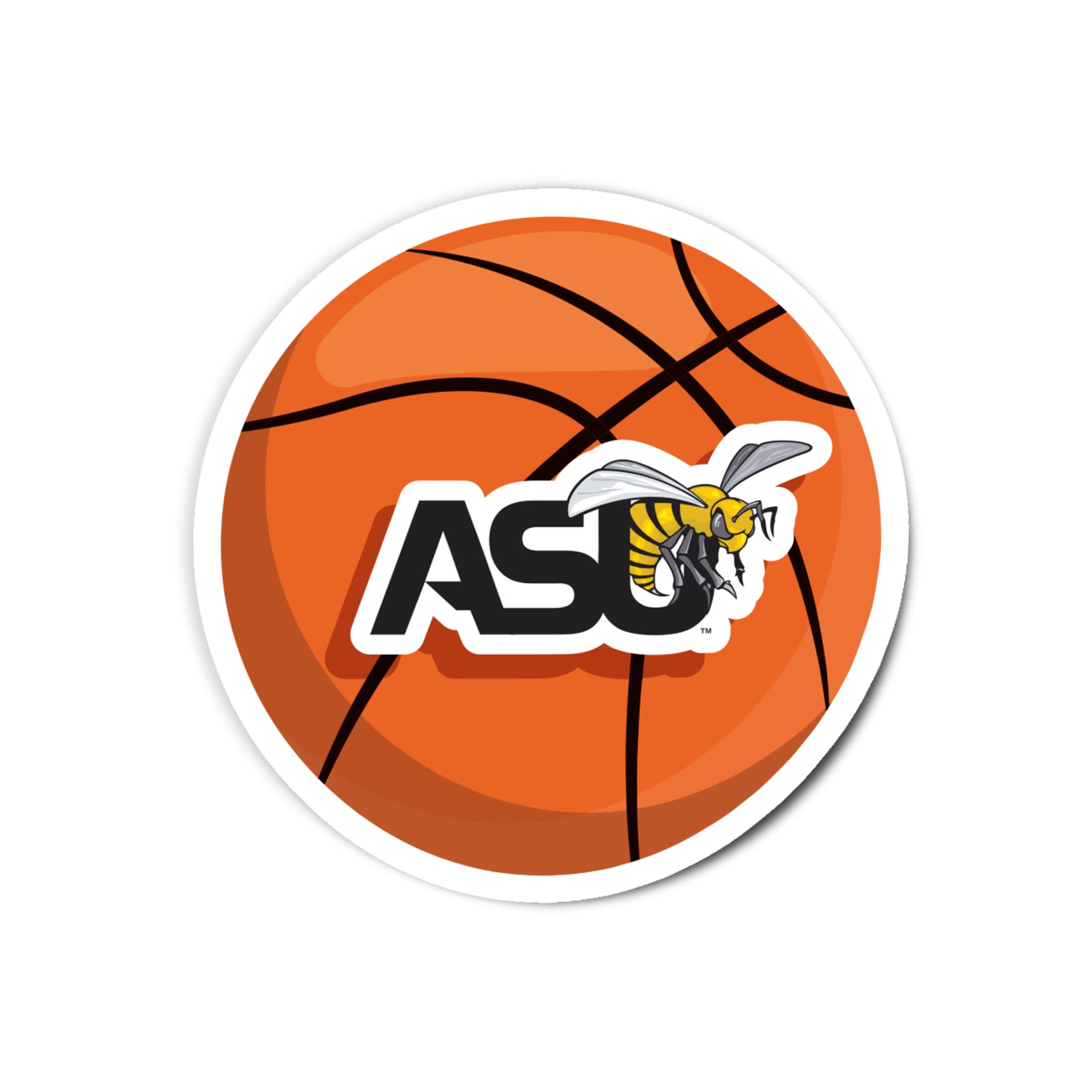 ASU Alabama State University Hornets HBCU Vinyl Decal Sticker - Desert Cactus Basketball Logo - Waterproof for Laptop, Water Bottle, Car & Scrapbook | Perfect for College Pride, School Spirit & Fan Accessories