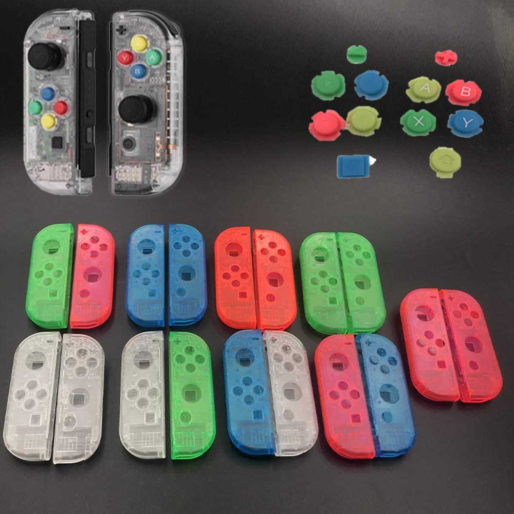 Colorful Joy-Con Controller Shell Cover for Nintendo Switch - Orange Faceplate with Buttons | Gaming Accessories for Enhanced Play & Customization