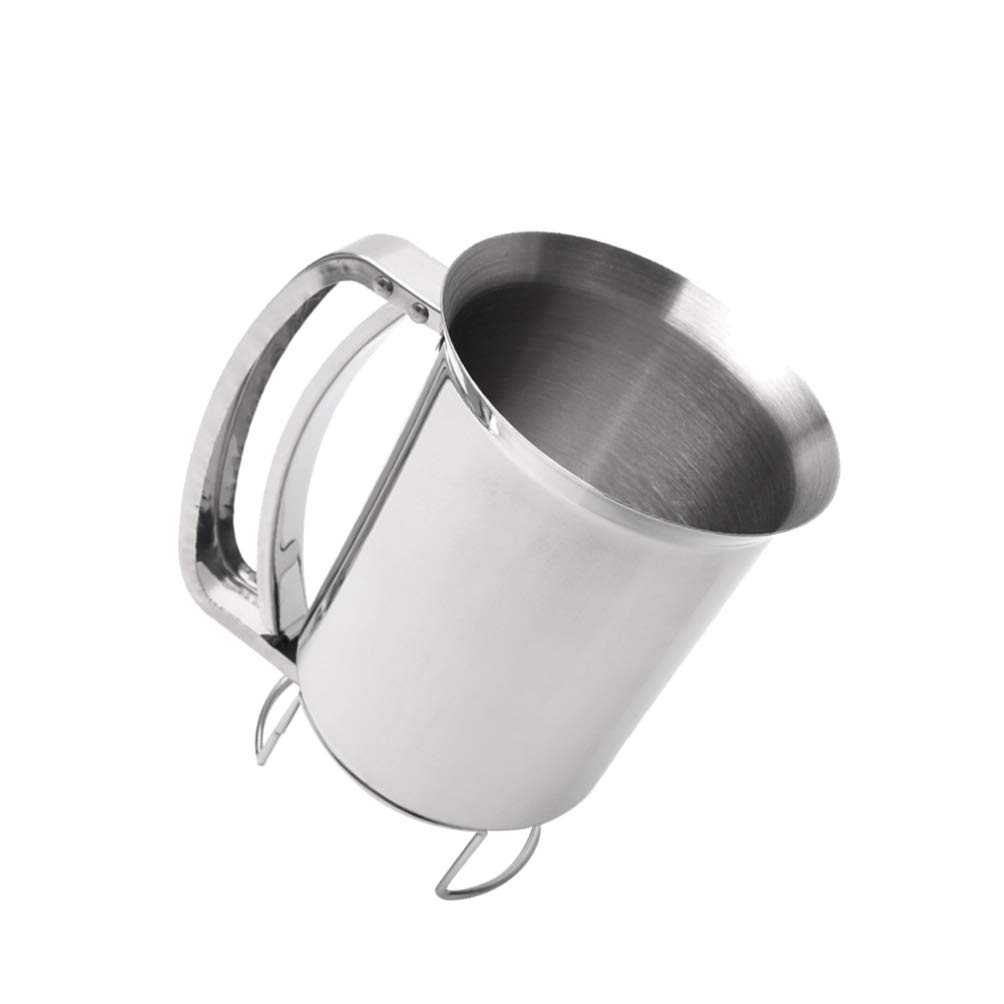 Hemoton Stainless Steel Pancake Batter Dispenser - Handheld Waffle & Muffin Funnel Baking Tool for Perfect Pancakes, Crepes, Cupcakes & Waffles - Ideal for Breakfast, Brunch & Dessert Making