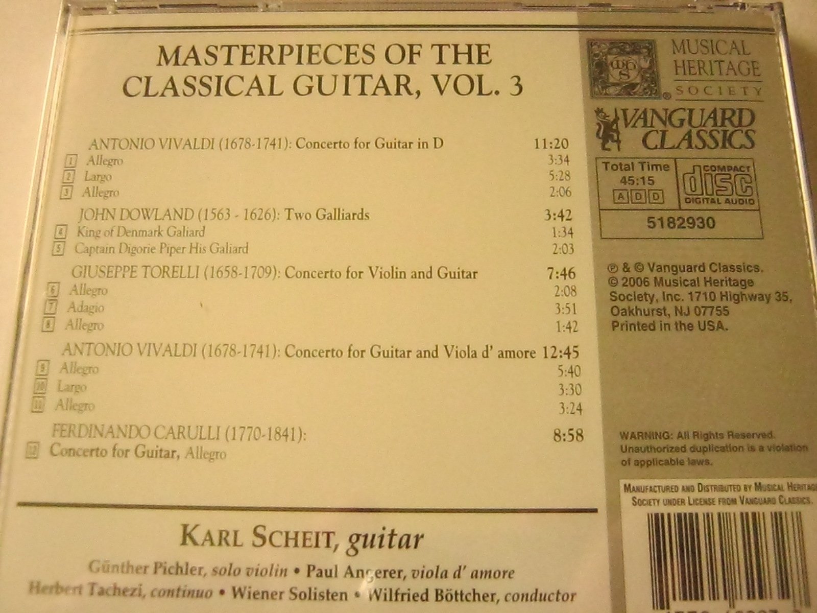 Vivaldi Guitar Concerto in D & Viola D'amore Concerto - Torelli Violin Concerto | Classical Music for Relaxation, Study & Romantic Dinners