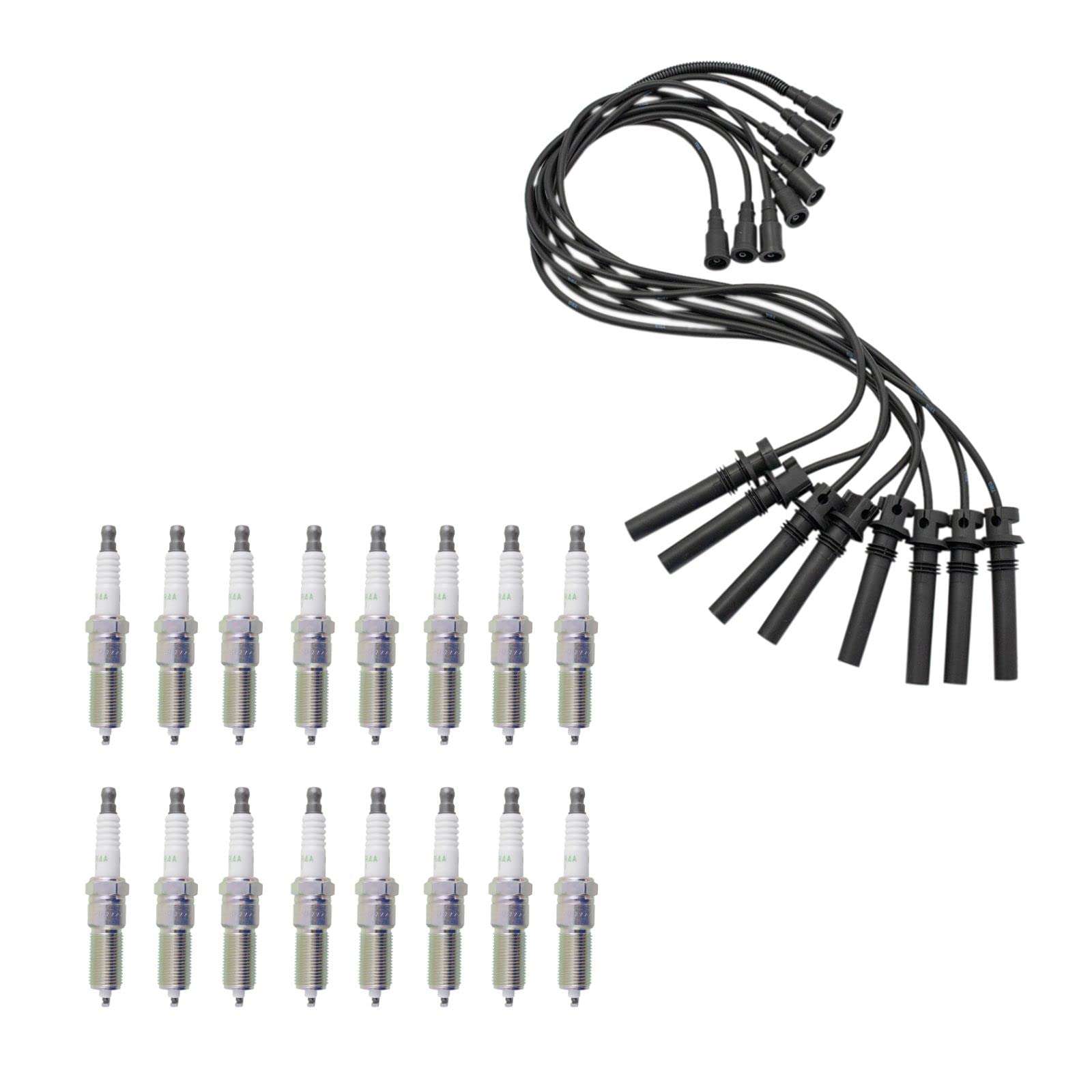 High-Performance Ignition Spark Plug Wires & Spark Plug Kit Set for Ram 1500/2500/3500 Pickup Trucks - Compatible with 5.7L HEMI V8 Engine - Perfect for Engine Tune-Ups & Performance Upgrades
