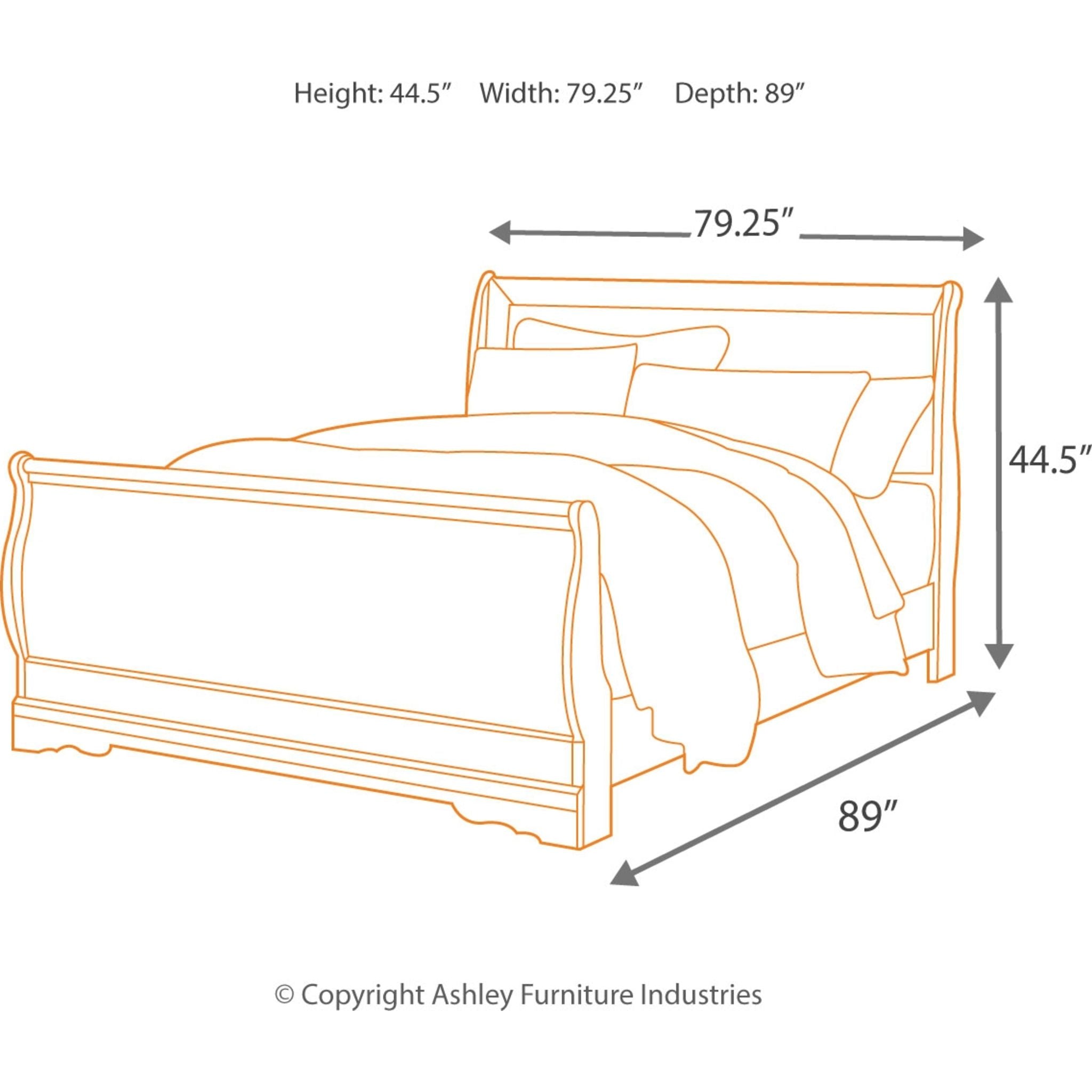 Anarasia Queen Sleigh Bed Frame - White Wooden Headboard & Footboard - Elegant Bedroom Furniture for Master Bedroom Decor