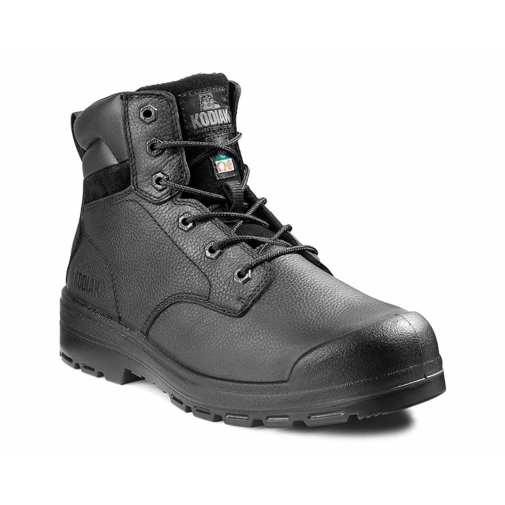 Kodiak Greb Men's 6-Inch Steel Toe Work Boots KD0A4TH4BLK - Black Safety Shoes for Construction, Warehouse & Outdoor Work
