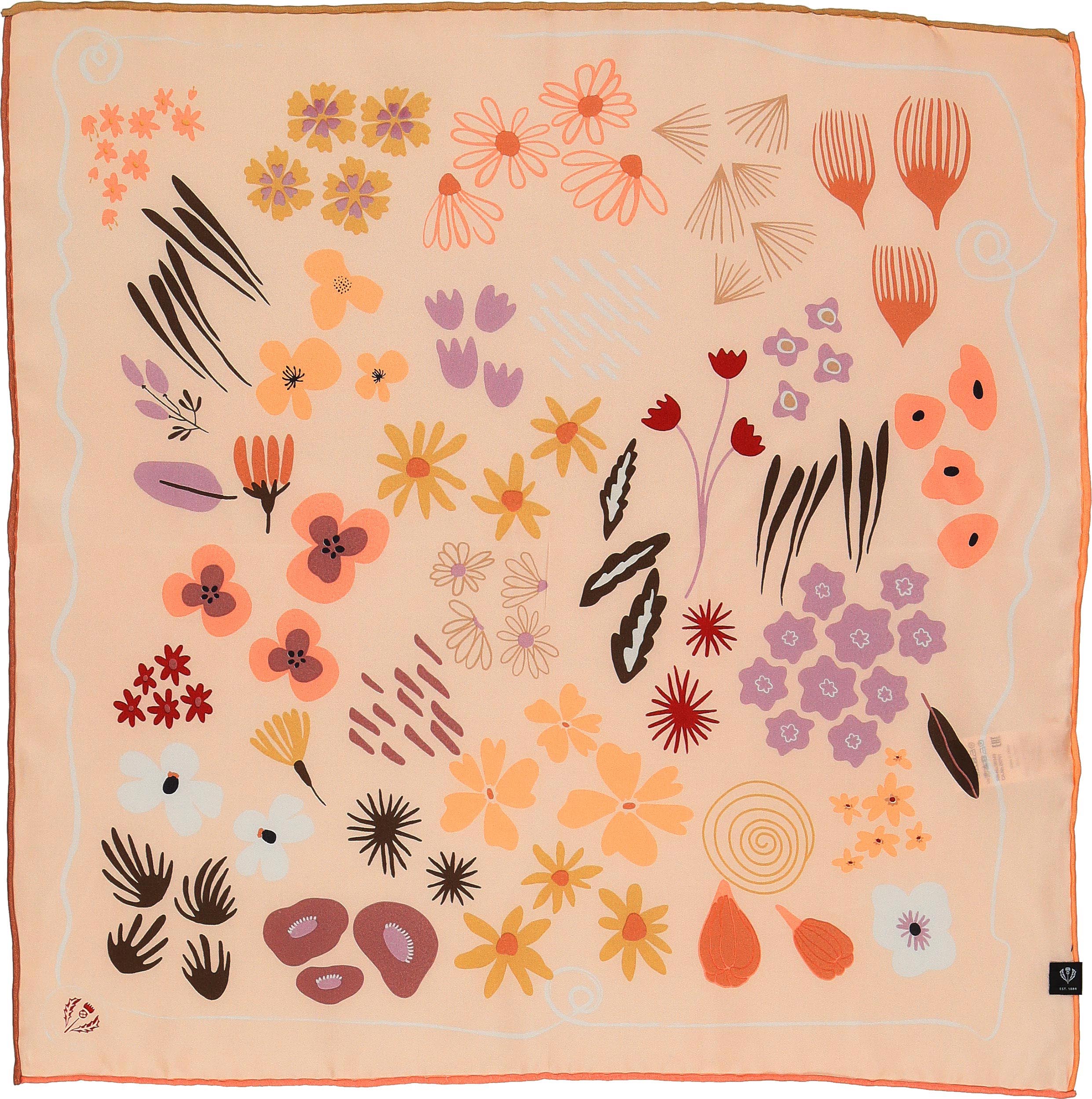 Sweet Ditsy Floral Silk Scarf - Elegant Women's Fashion Accessory for Office, Party & Special Occasions