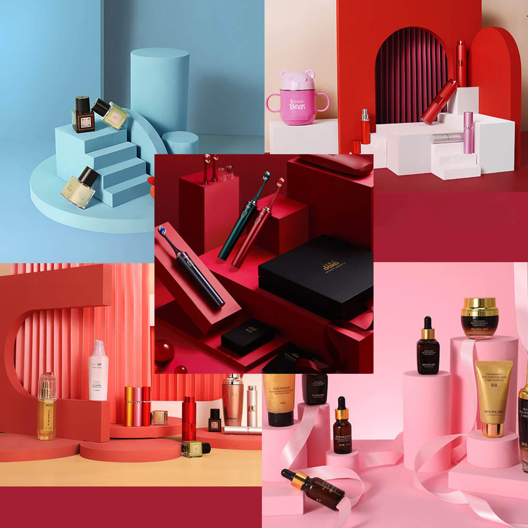 3D Block Prop Set for Product Photography - Mix & Match for Goshoot, Perfect for E-commerce, Social Media & Online Store Listings