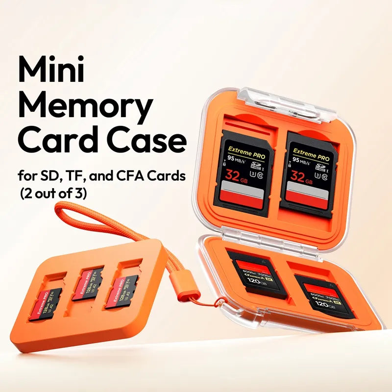 Ulanzi CC01 Mini Memory Card Case C055 - Compact SD Card Holder for Camera, GoPro, Drone - Portable Storage Organizer for Travel & Outdoor Photography