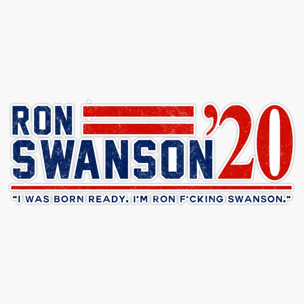 Ron Swanson 2020 Presidential Campaign Vinyl Stickers - Waterproof Decals for Cars, Laptops & Bumpers (5 Inch) - Perfect for Political Supporters, Car Enthusiasts & Office Decor