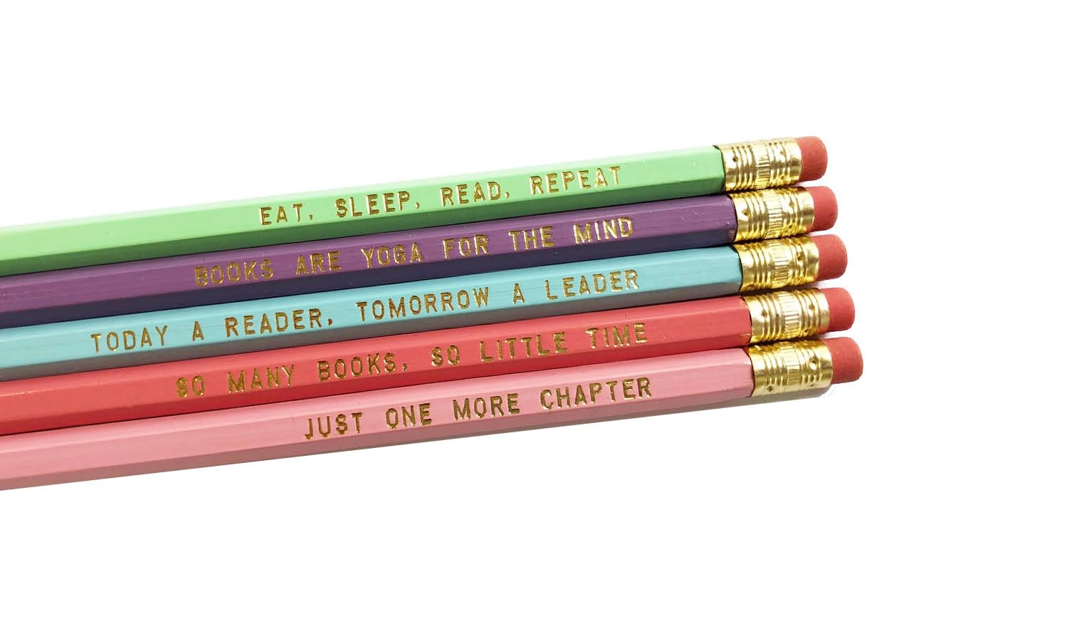 Book Lover Pencil Set - 12 Premium Pencils with Inspirational Quotes for Readers, Writers & Students - Perfect for Reading, Journaling & Note Taking