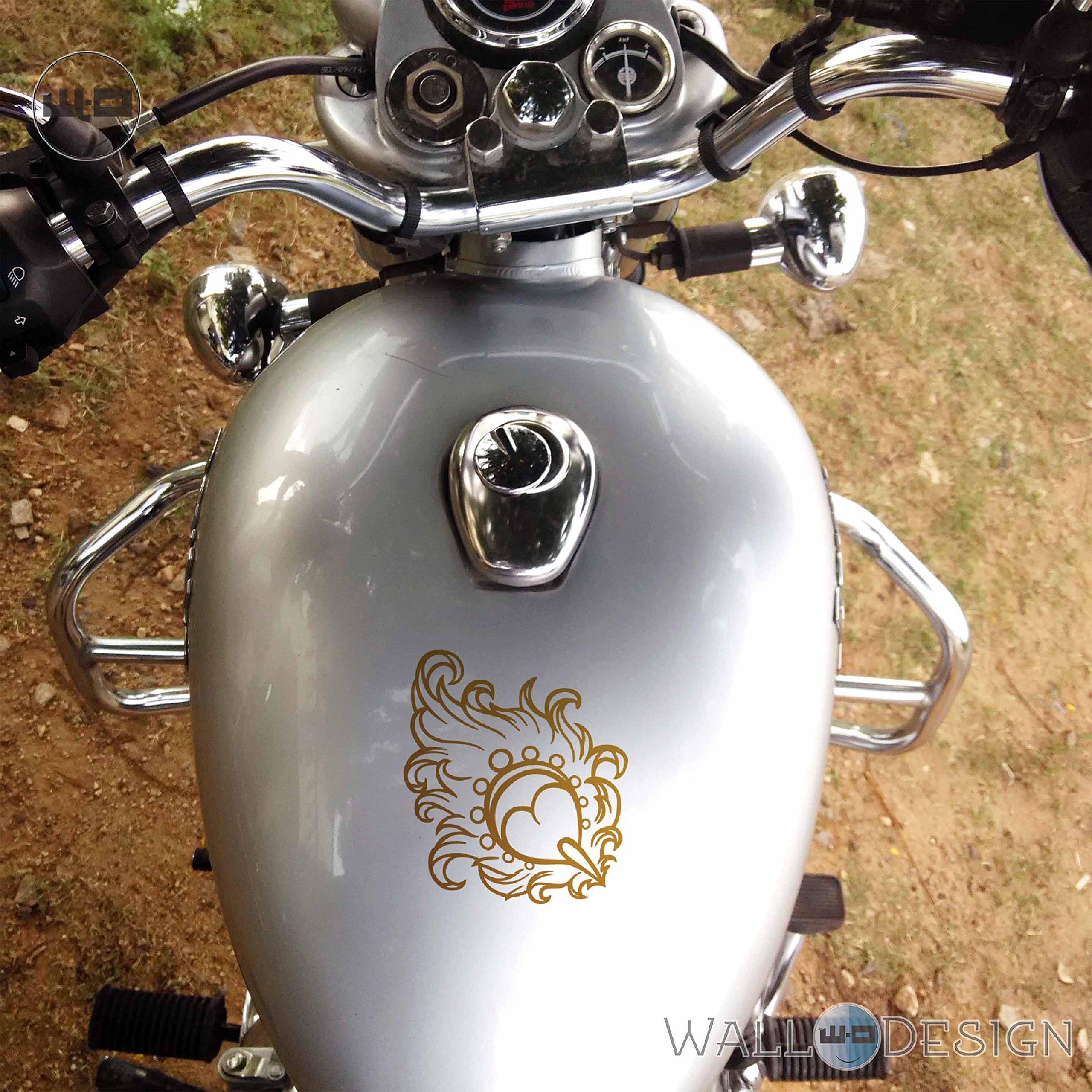 Premium Reflective Vinyl Bike Stickers - Gold Krishna's Feather Design for Cycling Safety & Style | Perfect for Bicycles, Helmets & Outdoor Gear