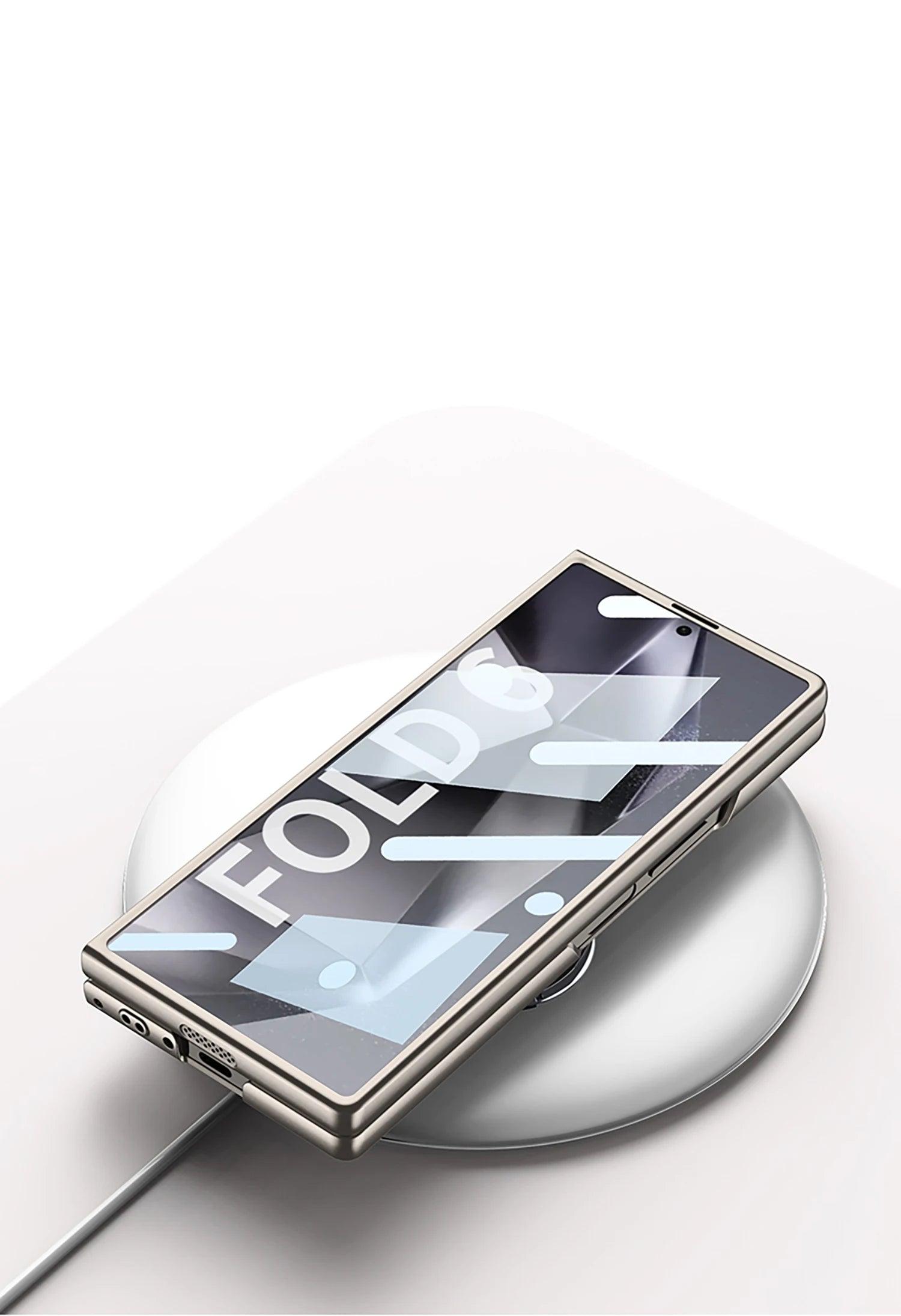 Shockproof Ring Holder Case for Samsung Galaxy Z Fold 6 - Protective Phone Cover with Kickstand for Hands-Free Viewing - Perfect for Work, Travel, and Everyday Use