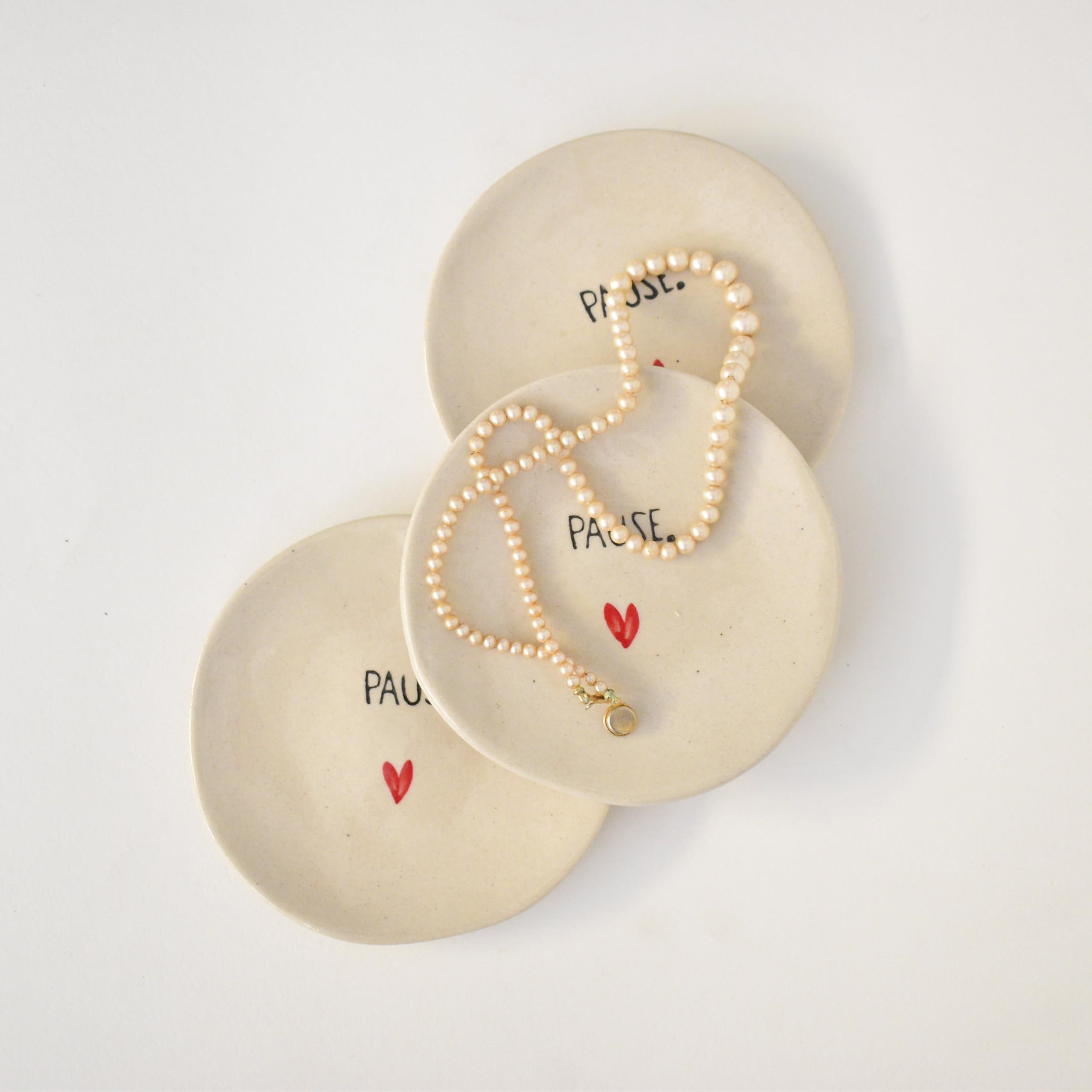 Handmade Ceramic Coasters Set of 2 - Durable Tea Cup Coasters for Dining Table Decor - Elegant & Long-Lasting - Perfect for Coffee, Tea, and Beverage Protection at Home or Office