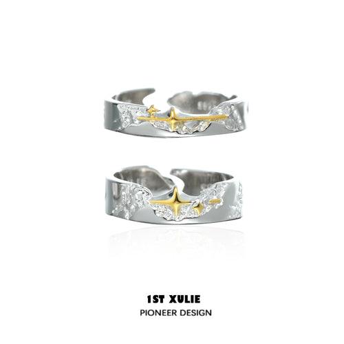 Starfall S925 Sterling Silver Adjustable Opening Rings for Women - Stackable Minimalist Rings Set - Perfect for Everyday Wear, Gifts & Special Occasions