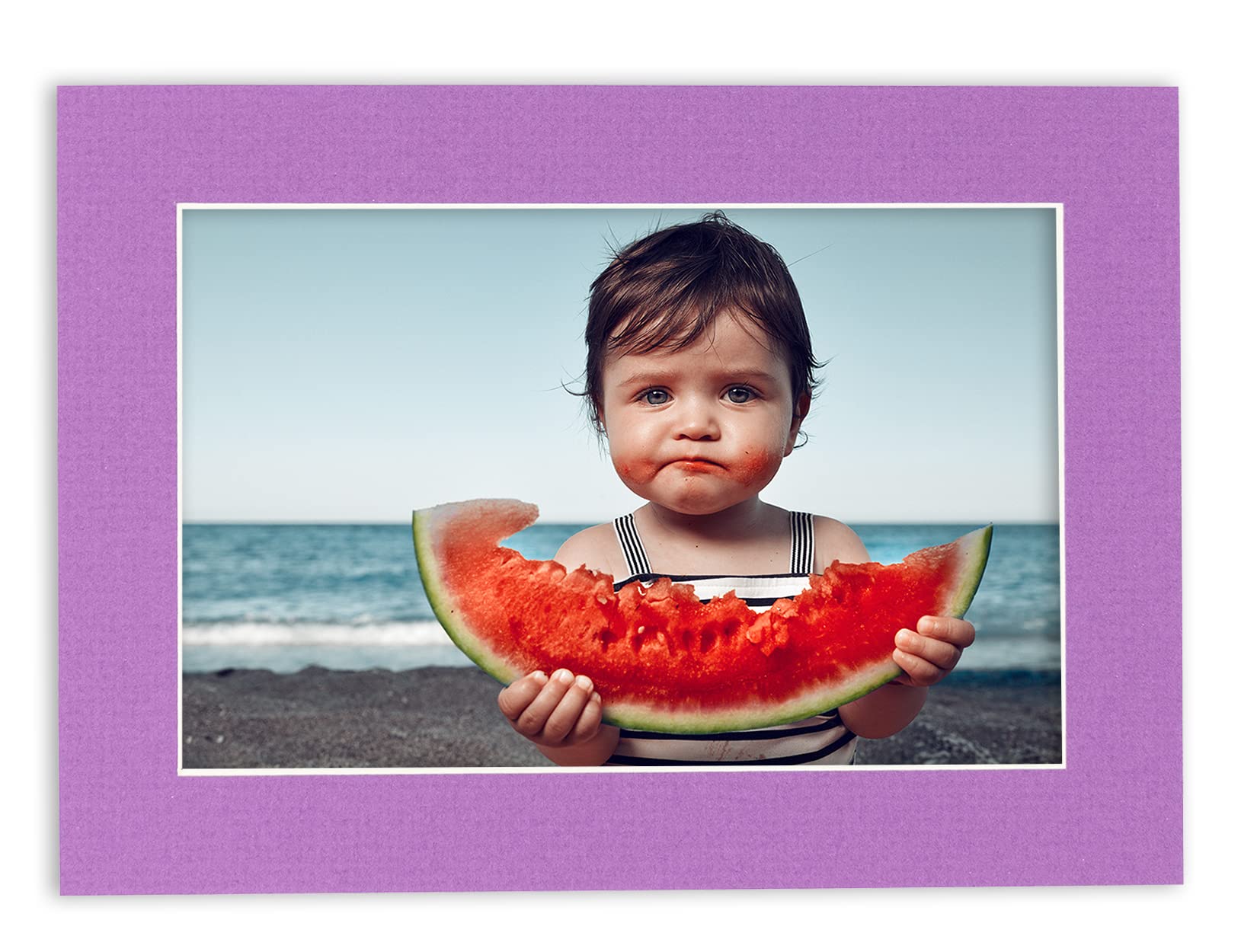 28x34 Inch Acid-Free Dark Purple Precut Mat Board for 26x32 Photos - 4-Ply Bevel Cut Mat with Backing Board & Self-Seal Crystal Clear Photo Bag - Perfect for Picture Framing, Art Displays, and Professional Photography Presentations