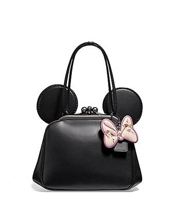 Coach Disney X Minnie Mouse Ears Crossbody Bag - Stylish Leather Shoulder Purse for Women | Perfect for Theme Parks, Date Nights & Disney Vacations