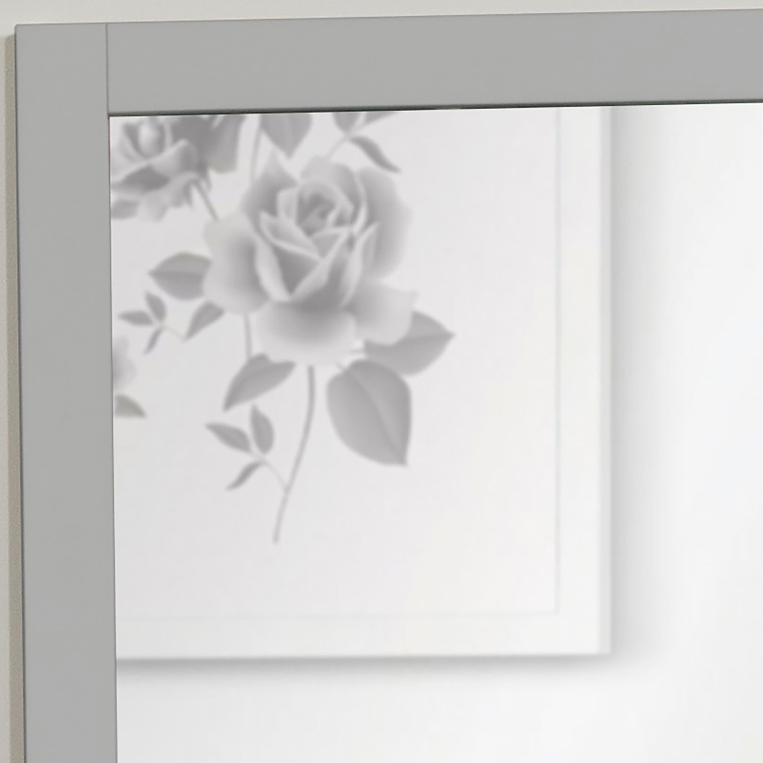 Hillsdale Kids and Teen Schoolhouse 4.0 Wood Framed Wall Mirror - Gray - Perfect for Bedrooms, Bathrooms, and Dorm Decor