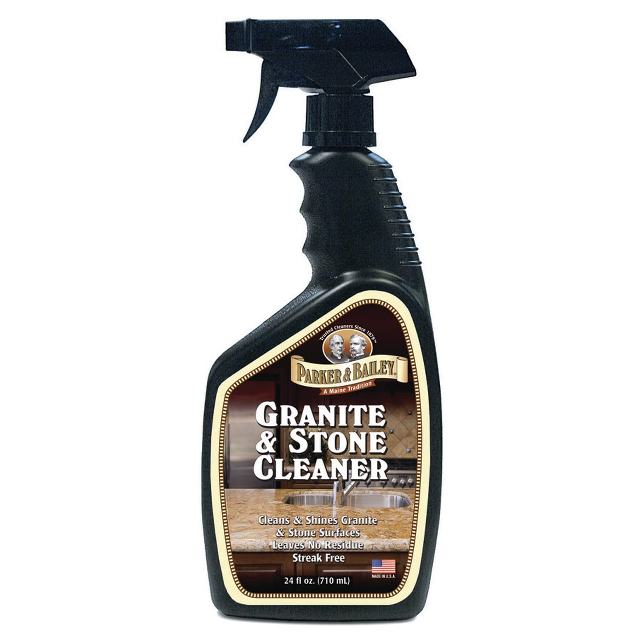 Parker & Bailey 710ml Granite & Stone Cleaner - Natural Stone Countertop Cleaner & Polish for Kitchen, Bathroom, Marble, Quartz - Safe for Food Surfaces & Sealed Stone