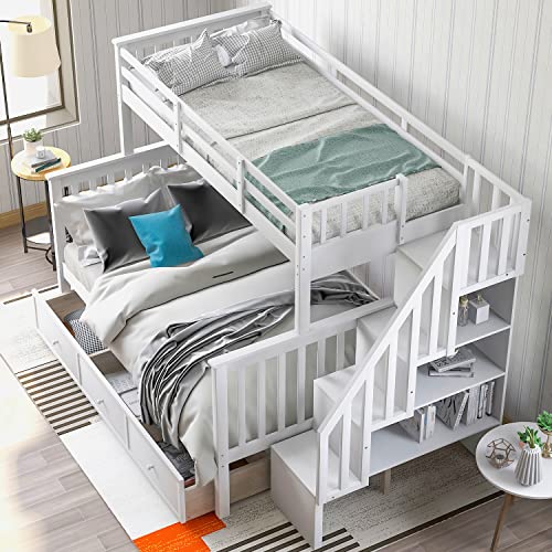 White +Stairs +Drawers