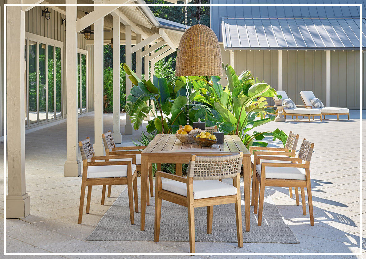 Chesapeake Outdoor Dining Table - Weather-Resistant Universal Furniture for Coastal Living - Perfect for Patio, Deck, and Backyard Entertaining