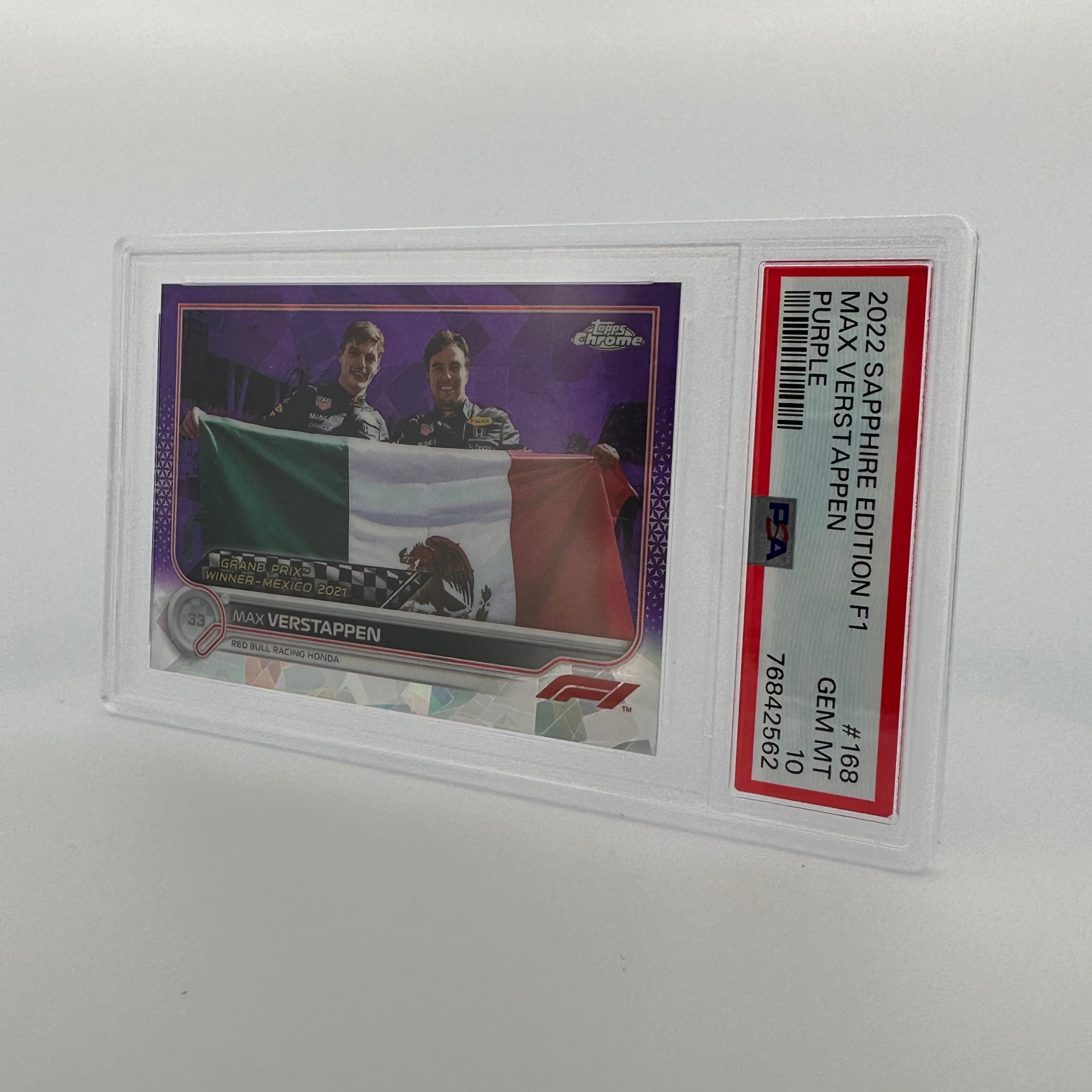 PSA 10 2004/10 Max Verstappen #168 Sapphire Edition Purple - Rare F1 Racing Card for Collectors & Fans, Perfect for Display & Investment
