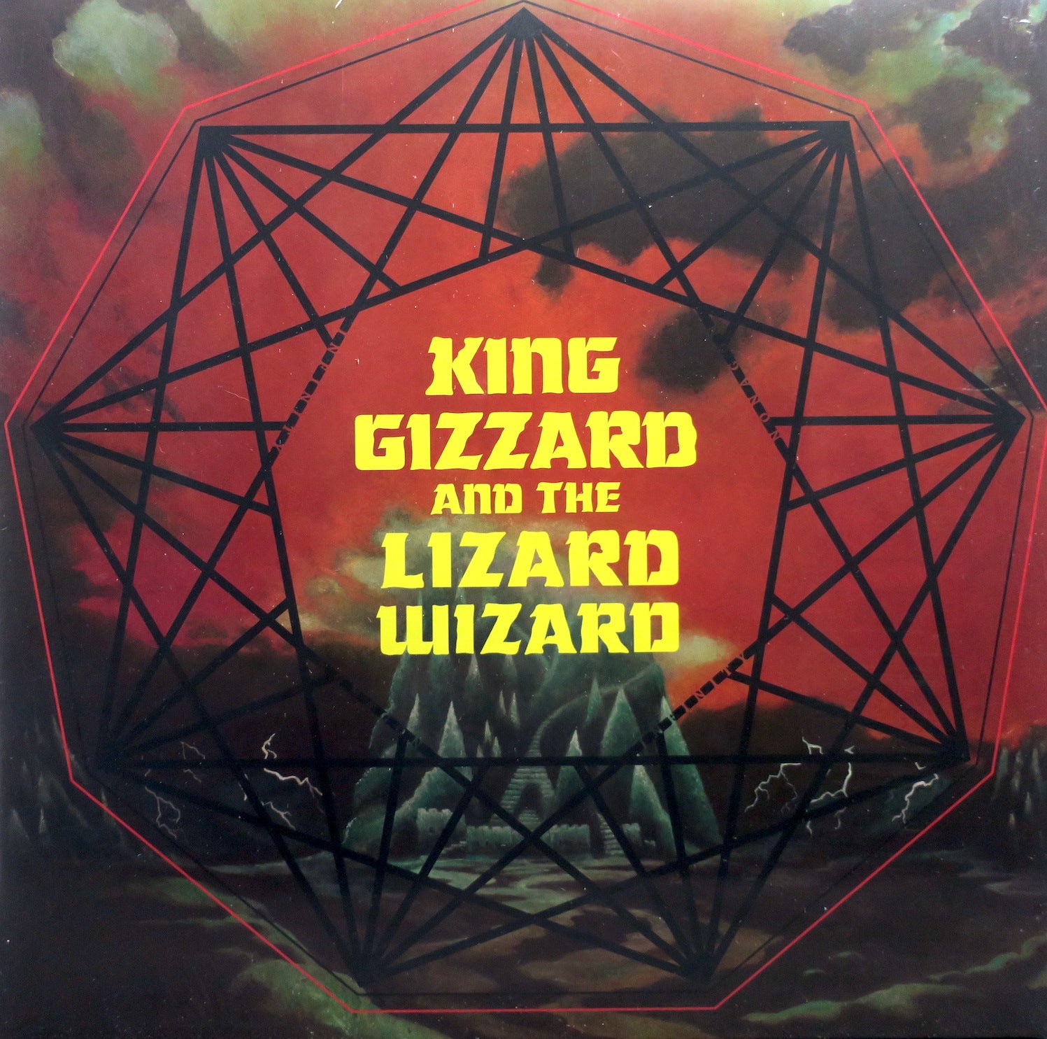 KING GIZZARD & THE LIZARD WIZARD 'Nonagon Infinity' Limited Edition Red/Yellow/Black Vinyl LP Record - Perfect for Music Collectors & Psychedelic Rock Fans