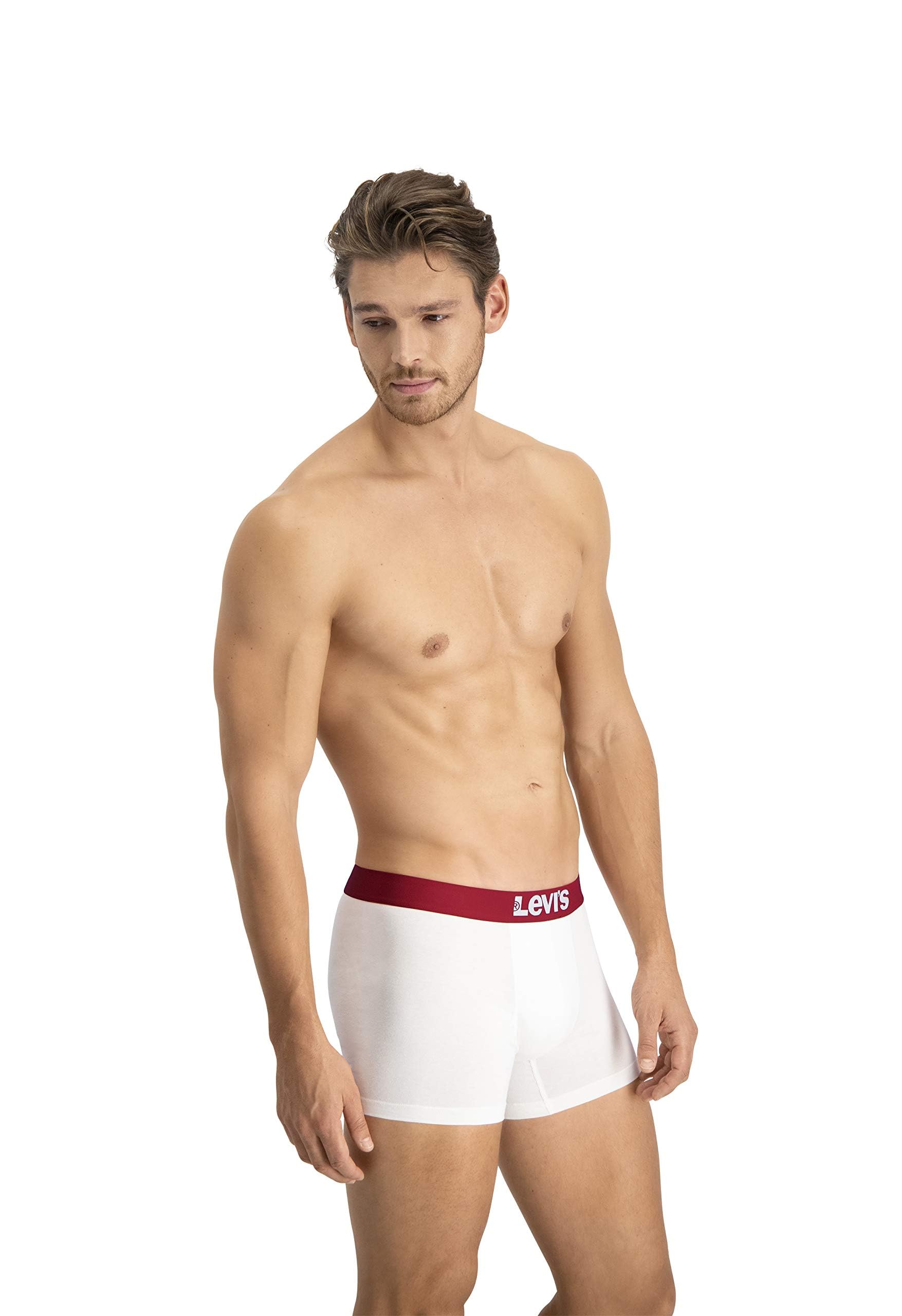 Levi's Men's Solid Basic Boxer Briefs 2-Pack - Soft Cotton Underwear for Everyday Comfort - Perfect for Workout, Lounge & Sleep
