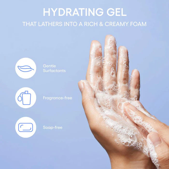 LANEIGE Water Bank Hyaluronic Acid Facial Cleanser - Hydrating & Gentle Face Wash for Dry & Sensitive Skin - Perfect for Daily Skincare Routine & Makeup Removal