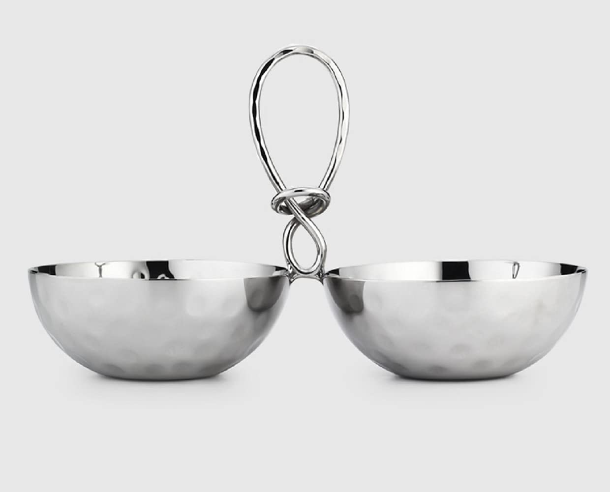 Premium 8.5-Inch Stainless Steel Opus 2 Bowl Set with Double Loop Handles - Perfect for Mixing, Serving, and Food Prep in Modern Kitchens