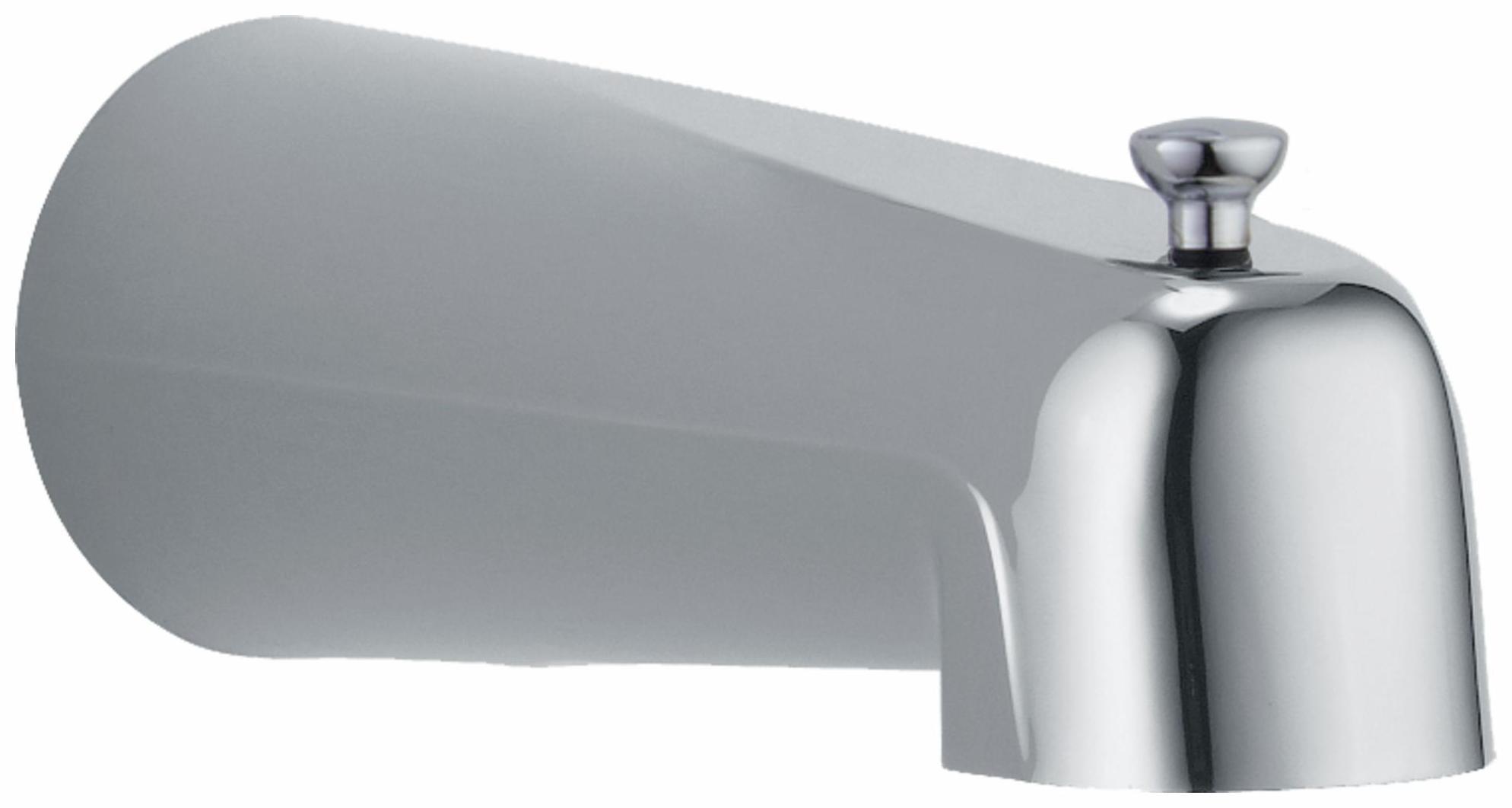Delta RP36497 7-Inch Extended Tub Spout with Pull-Up Diverter in Chrome - Perfect for Bathroom Faucet Replacement & Shower Upgrades
