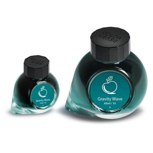 Colorverse Gravity Wave Fountain Pen Ink Set - 65ml + 15ml Bottles for Calligraphy, Journaling & Artistic Writing | Premium Dye-Based Ink for Smooth Writing Experience