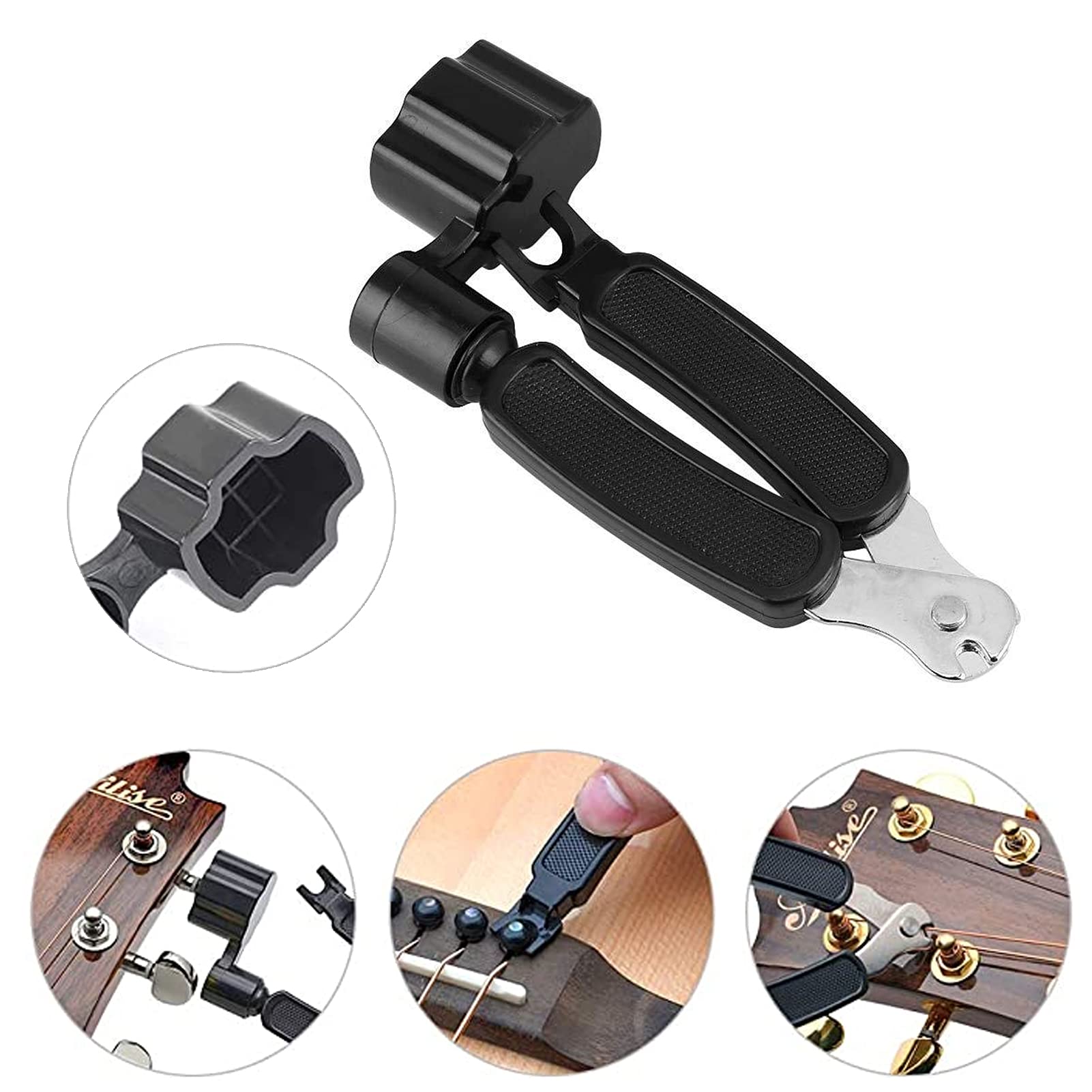 20Pcs Guitar Repair Kit with Measurement Tools, DIY File Ruler, Hex Wrench & String Organizer - Professional Maintenance Set for Guitar, Ukulele & String Instruments - Perfect for Home Repair, Music Studio & Travel Use