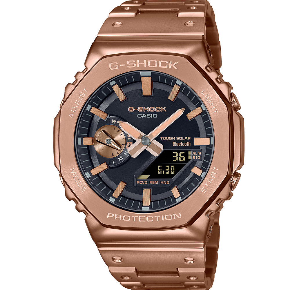 G Shock Full Metal GMB2100GD 5A Smartwatch with Smartphone Link - Durable Shock Resistant Watch for Outdoor Sports & Everyday Wear