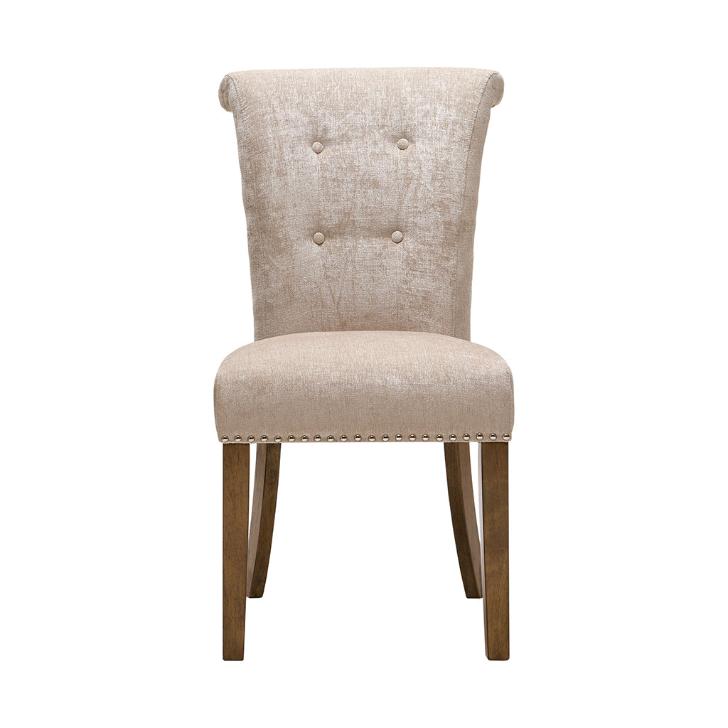 Colfax Modern Dining Chairs Set of 2 - Sturdy Wooden Kitchen Chairs with Upholstered Seats - Perfect for Dining Room, Kitchen, Breakfast Nook & Small Spaces