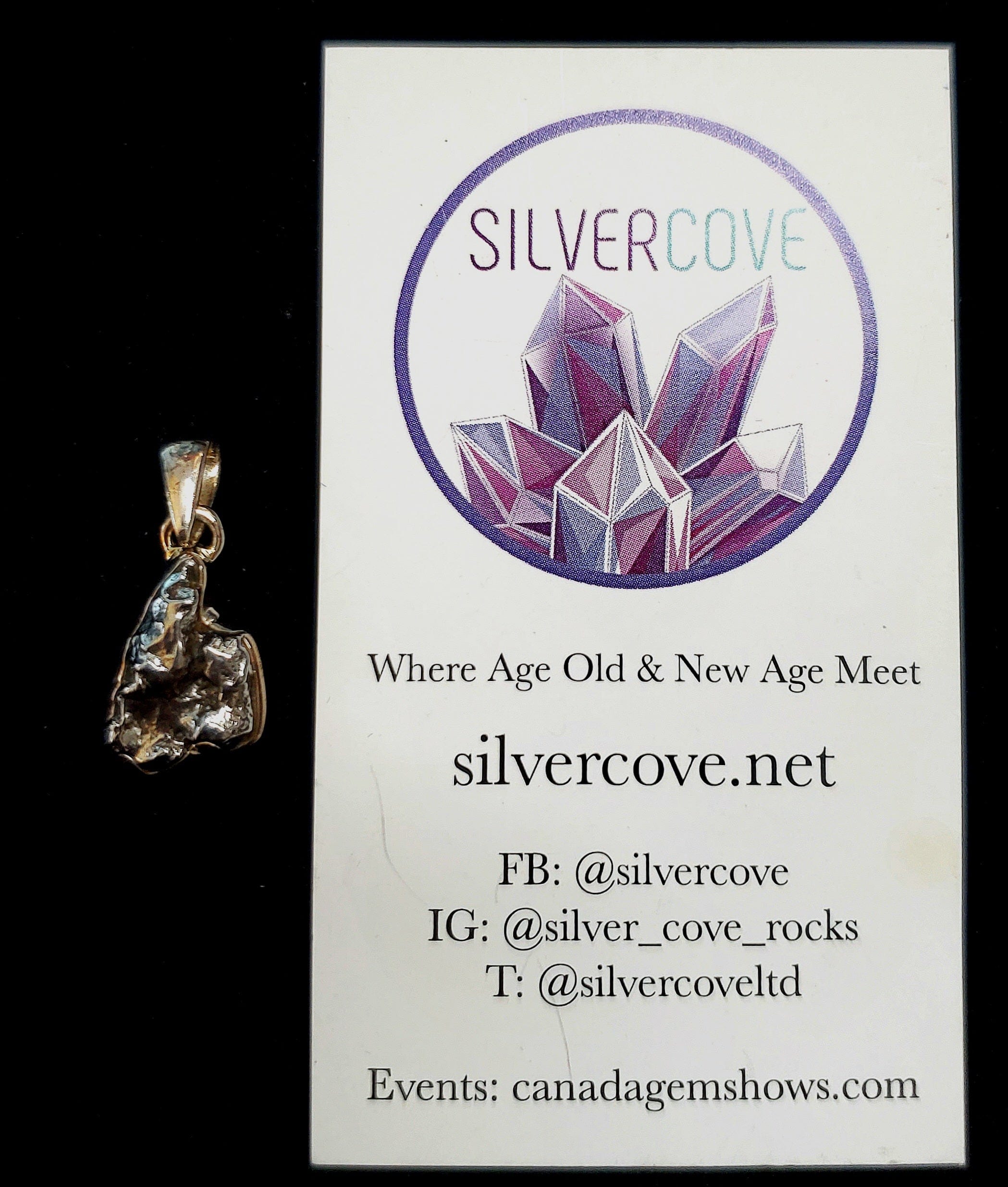 Campa Del Cielo Genuine Meteorite Sterling Silver Pendant Necklace - Perfect for Gift Giving, Spiritual Jewelry & Unique Fashion Statement