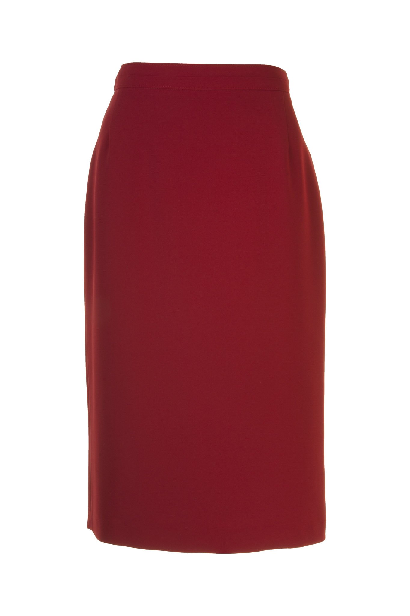 Stylish Women's Pencil Skirt in Burgundy Red - Perfect for Office Wear, Business Attire & Formal Occasions