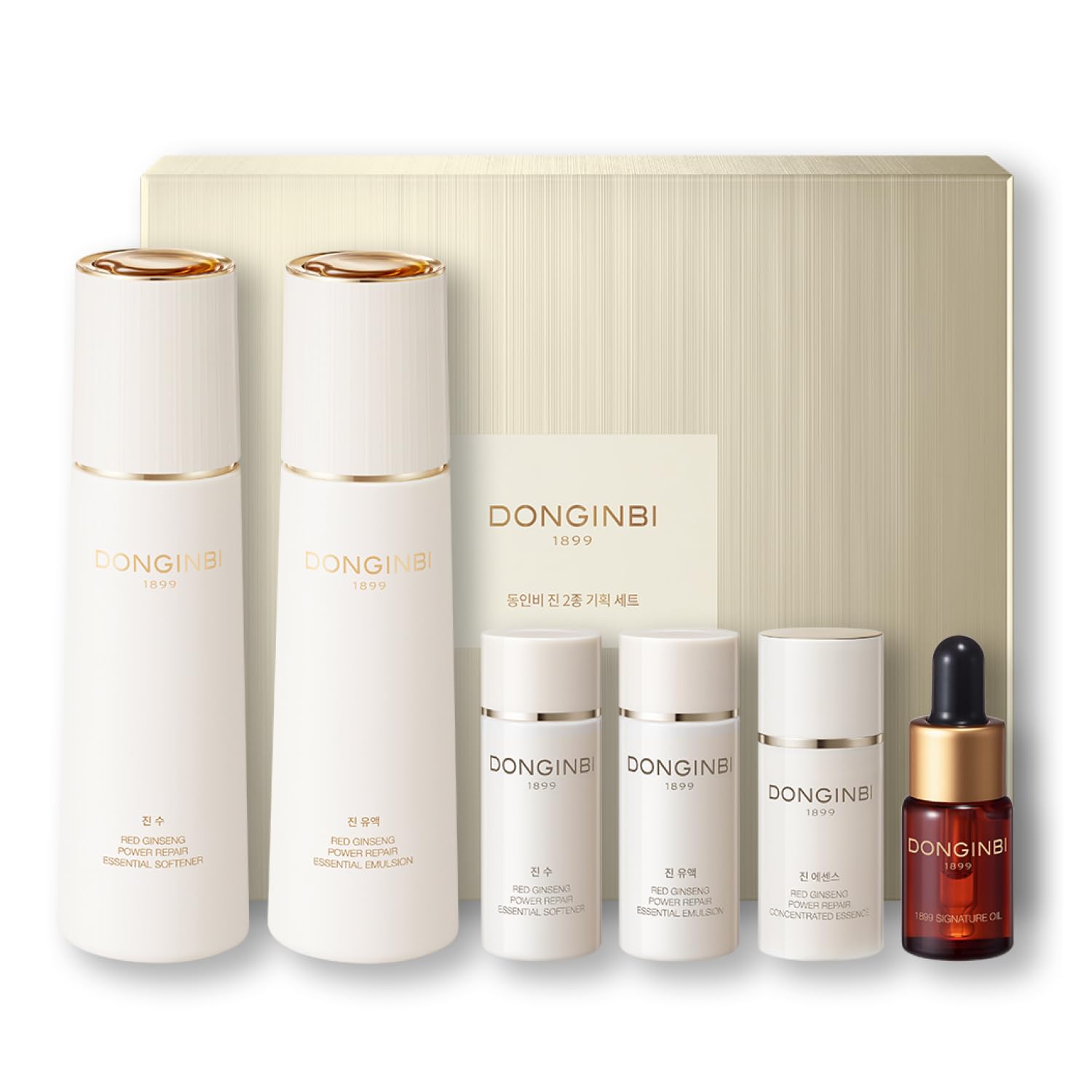Donginbi Red Ginseng Power Repair Essential Skin Care Set - Anti-Aging Face Essence, Wrinkle Reduction, Korean Beauty Routine | Perfect for Daily Skincare & Easter Gift Baskets