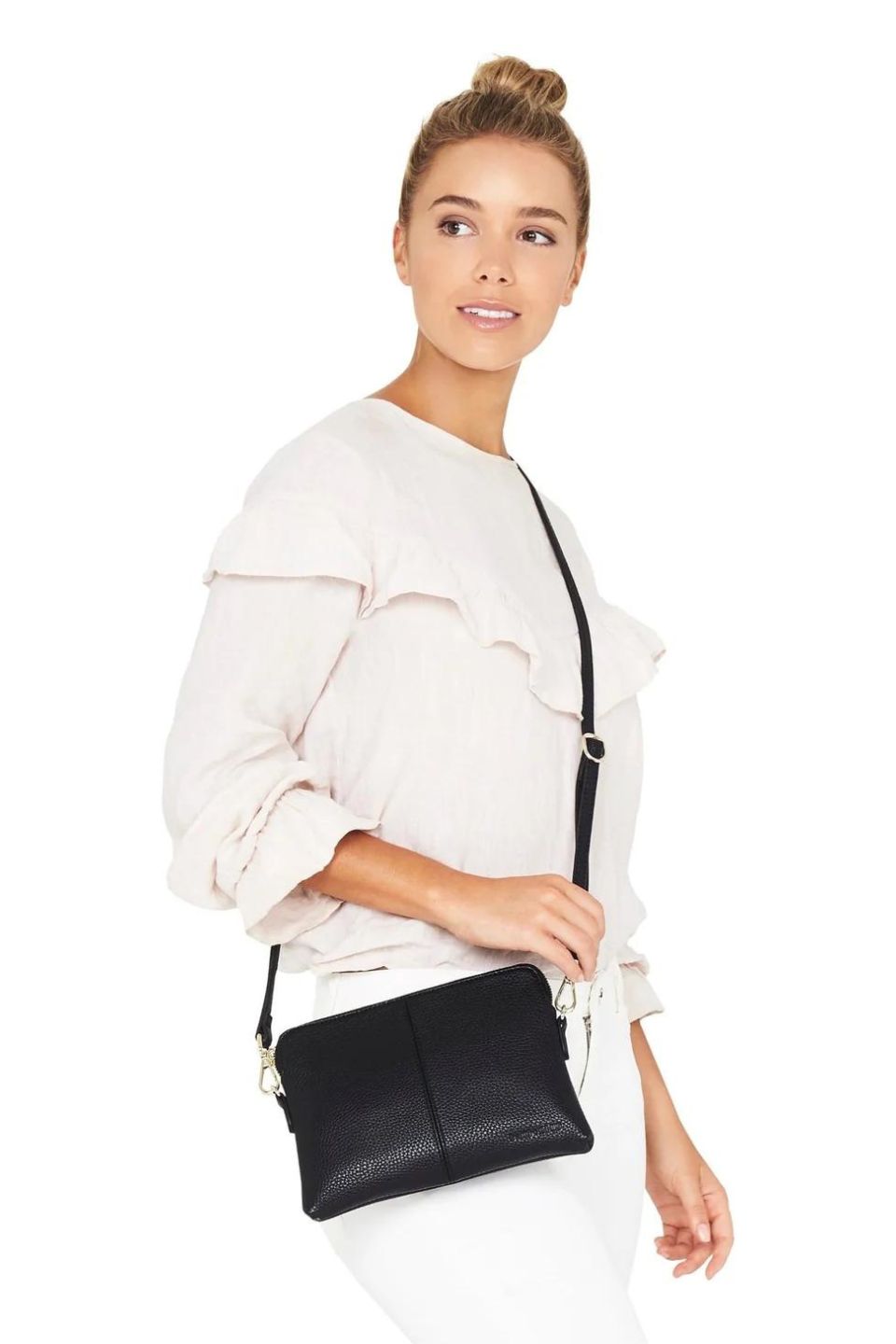 Bowery Black Clutch Wallet for Women - Slim RFID Blocking Leather Card Holder - Perfect for Evening Parties, Travel & Everyday Use
