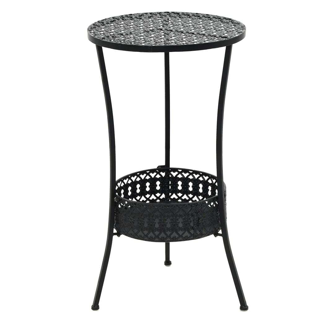 Black Woven Metal Bistro Table 15.7