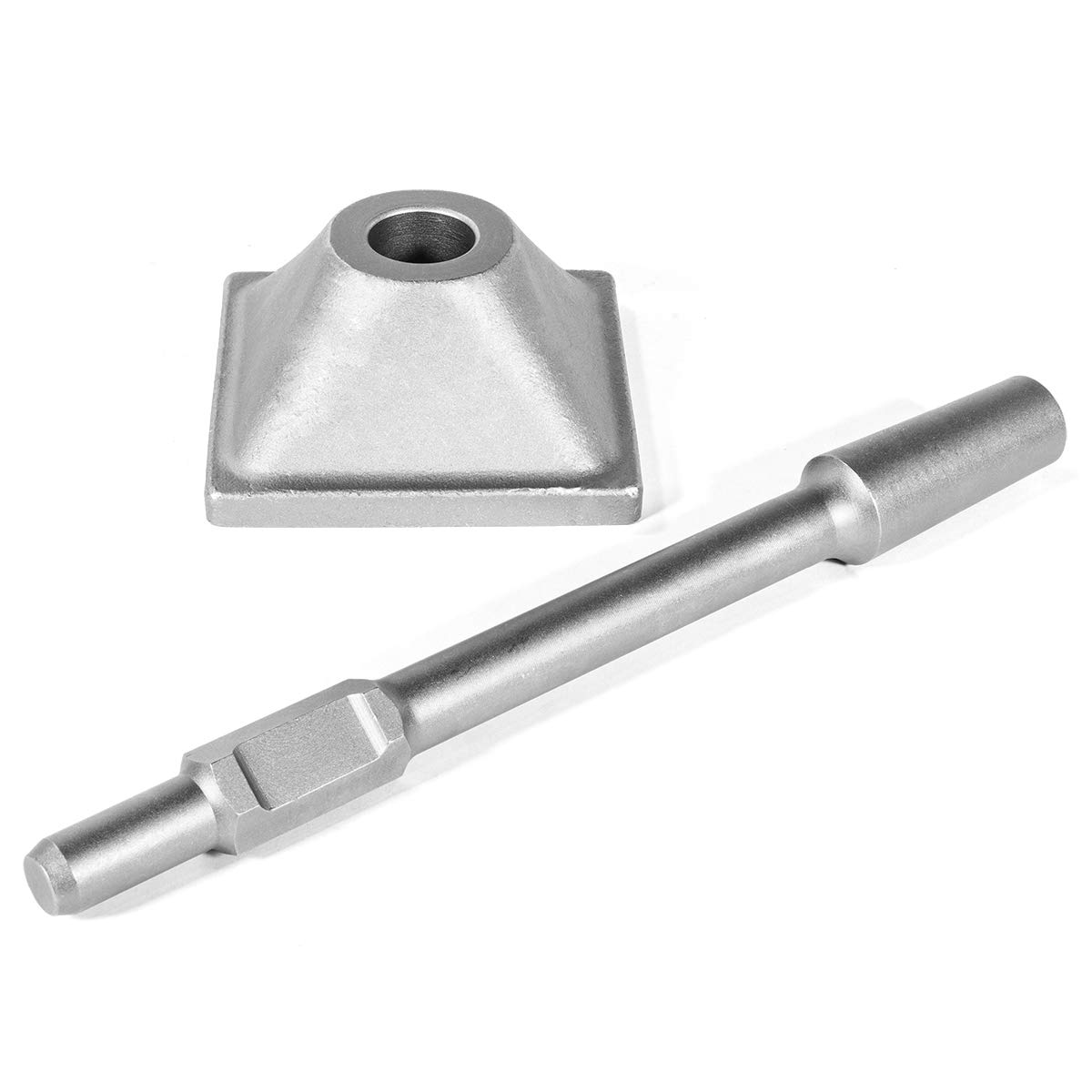 XtremepowerUS Tamper Shank and Plate for Jack Hammer Bit - Heavy Duty Electric Demolition Concrete Breaker Tool - Ideal for Construction, Road Repair & Demolition Projects