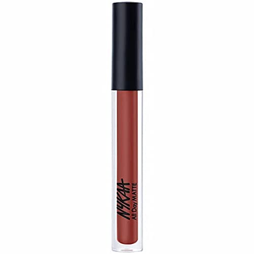Nykaa All Day Matte Waterproof Liquid Lipstick - Transfer Proof, Mask Proof, 12H Wear - Dear Doc | Perfect for Work, Parties & Everyday Wear