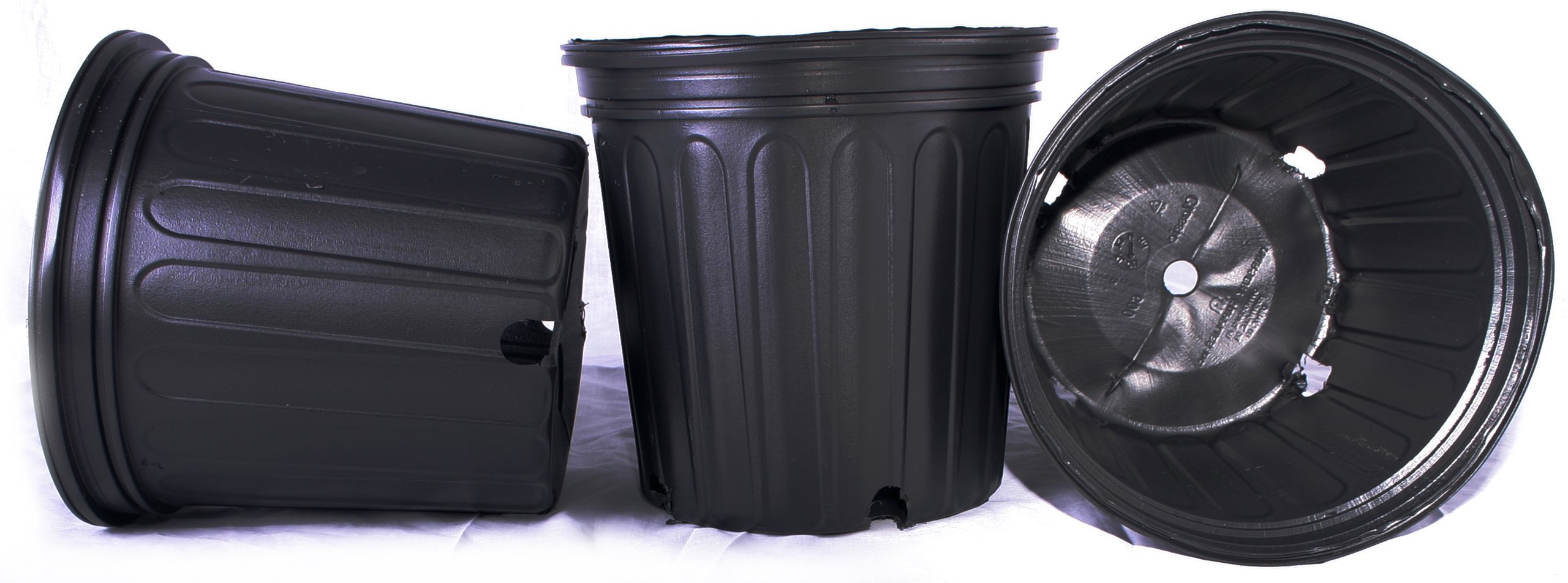 100 Pack 2 Gallon Plastic Nursery Pots - Trade Size (Actual 1.593 Gallons) for Seedlings, Plants & Gardening - Perfect for Home Garden, Greenhouse & Commercial Nursery Use
