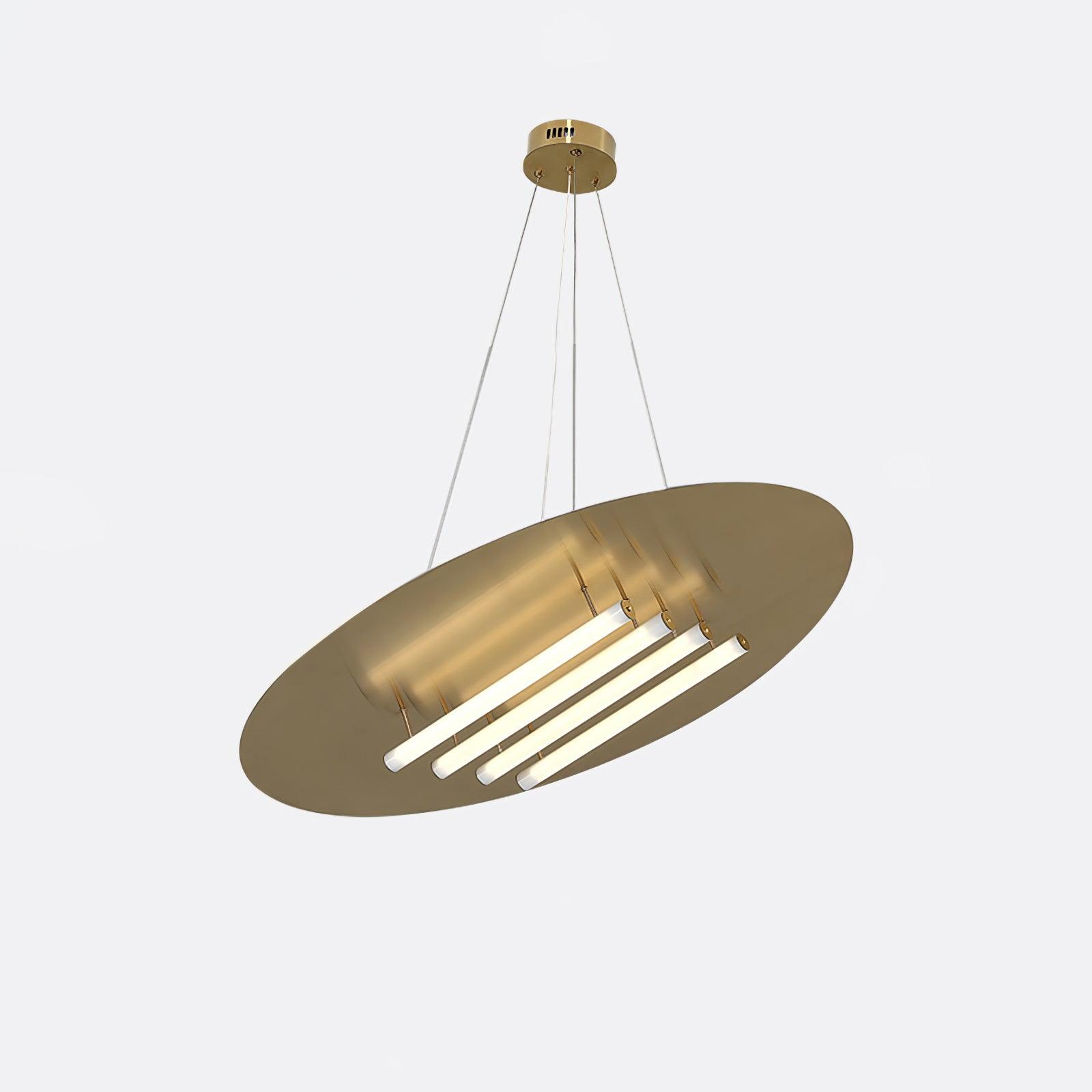 Modern Big Disc Pendant Light - Sleek Minimalist Ceiling Lamp for Dining Room, Kitchen Island & Living Room Decor