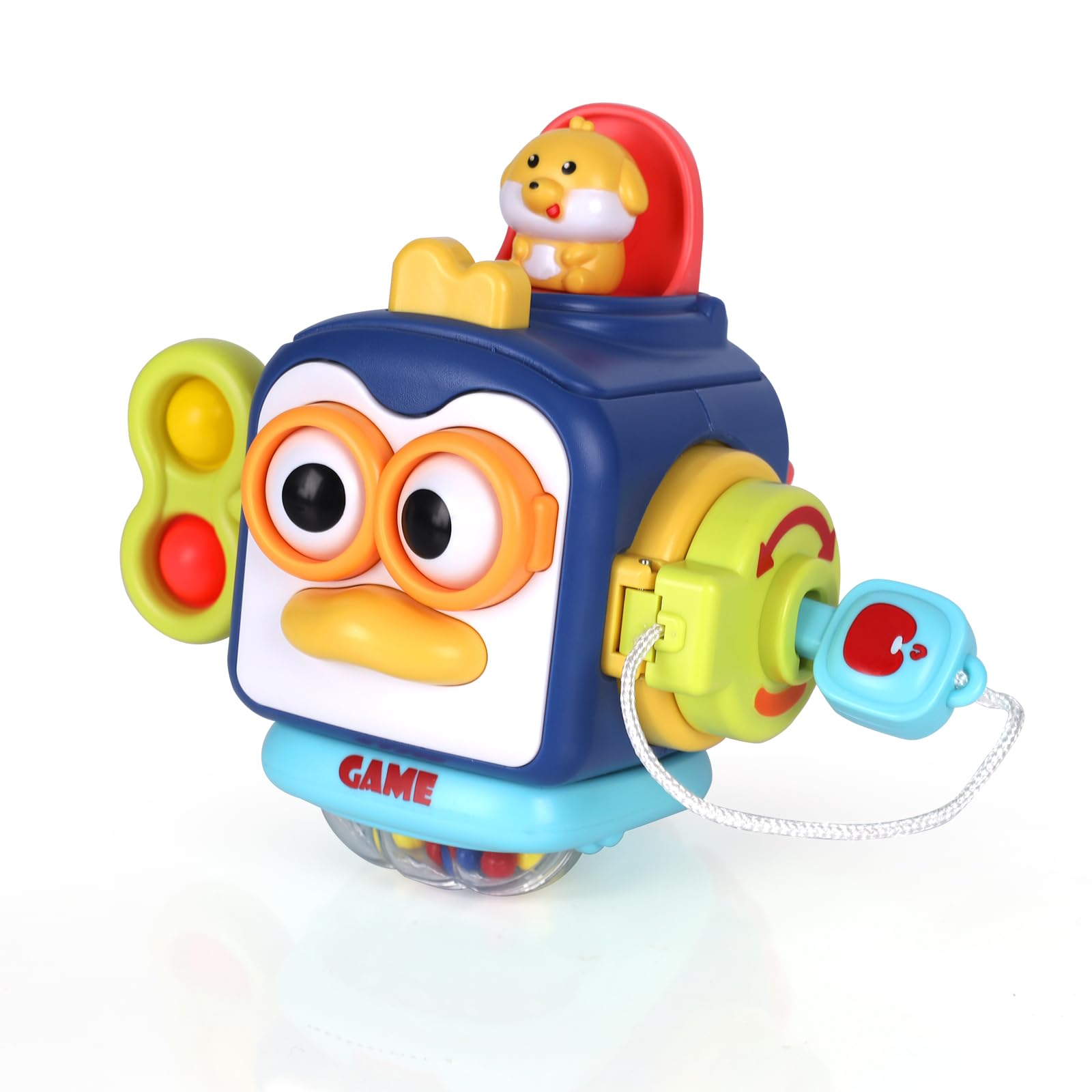 Montessori Baby Toys for Toddlers 12-18 Months - Sensory Learning Toys for 1-2 Year Old Boys & Girls - Travel Toys for Airplane & Car Rides - Perfect Gift for 1 Year Olds - Fidget Cube & Activity Board for Early Childhood Development