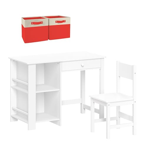 White With Red Bins