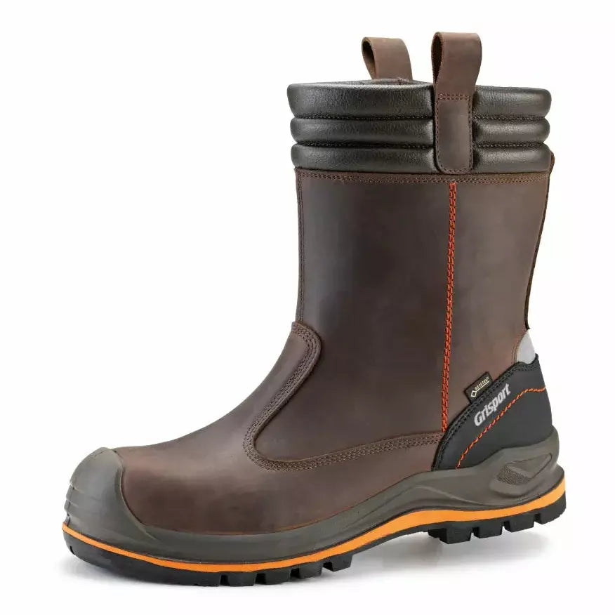 Grisport Moose 8 Pull On CSA Leather Work Boots for Men - Waterproof & Slip Resistant Safety Shoes for Construction, Hiking & Outdoor Work